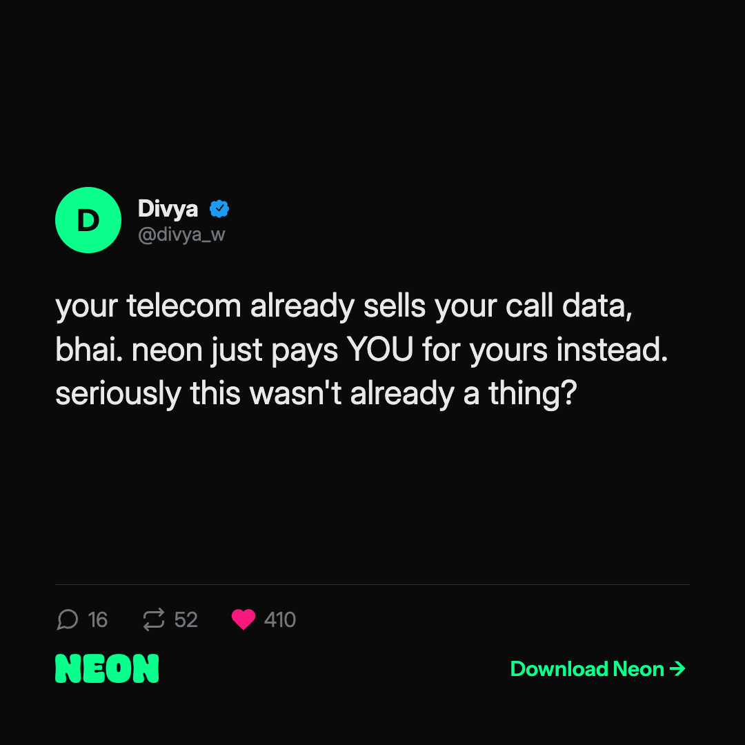 Neon Mobile Facebook ad