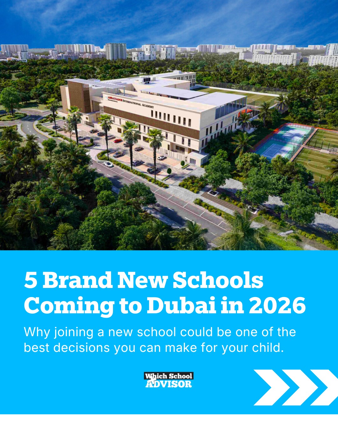 WhichSchoolAdvisor Facebook ad: With new schools opening in August 2026 in…