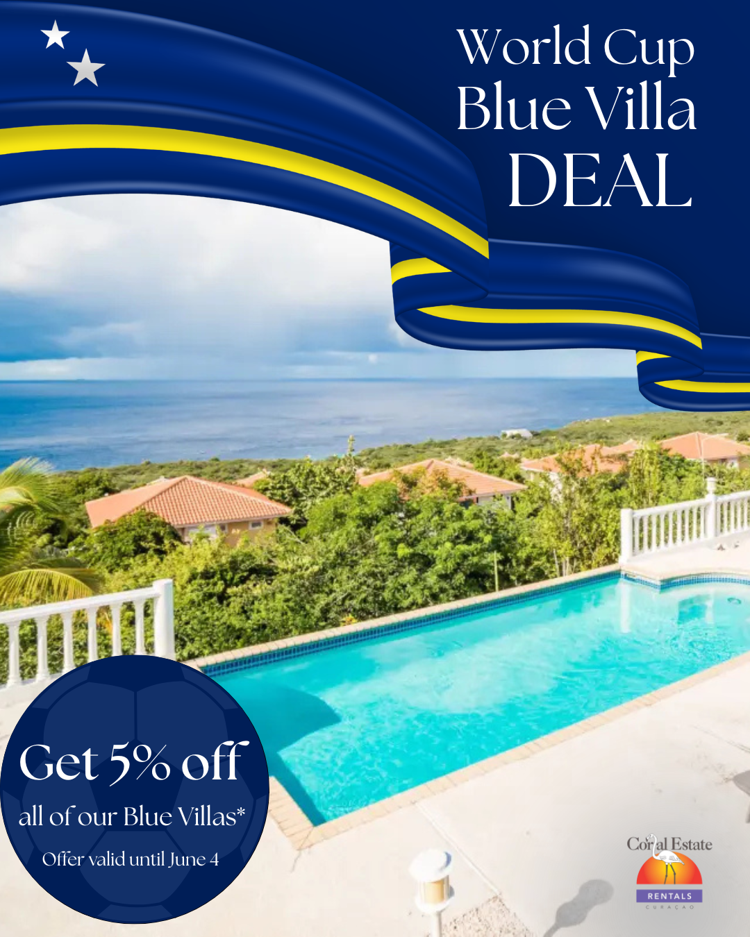 Coral Estate Rentals Curacao Facebook ad