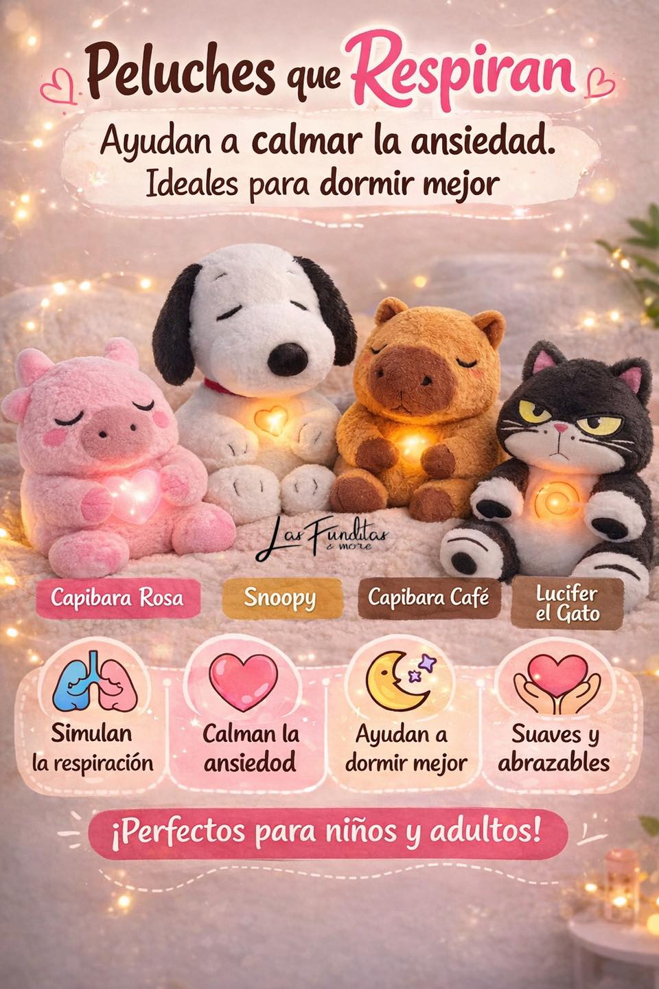 Las Funditas & More NLD Facebook ad: Peluches que Respiran