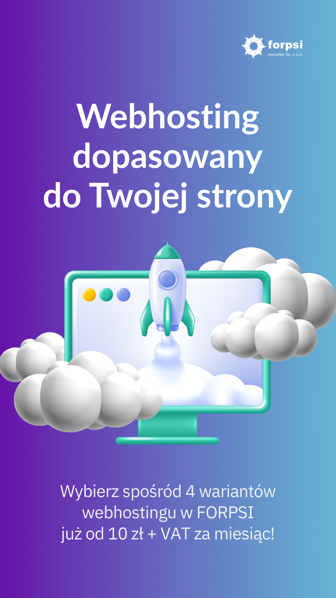 Forpsi.pl - domena, hosting, e-mail lub serwer Facebook ad