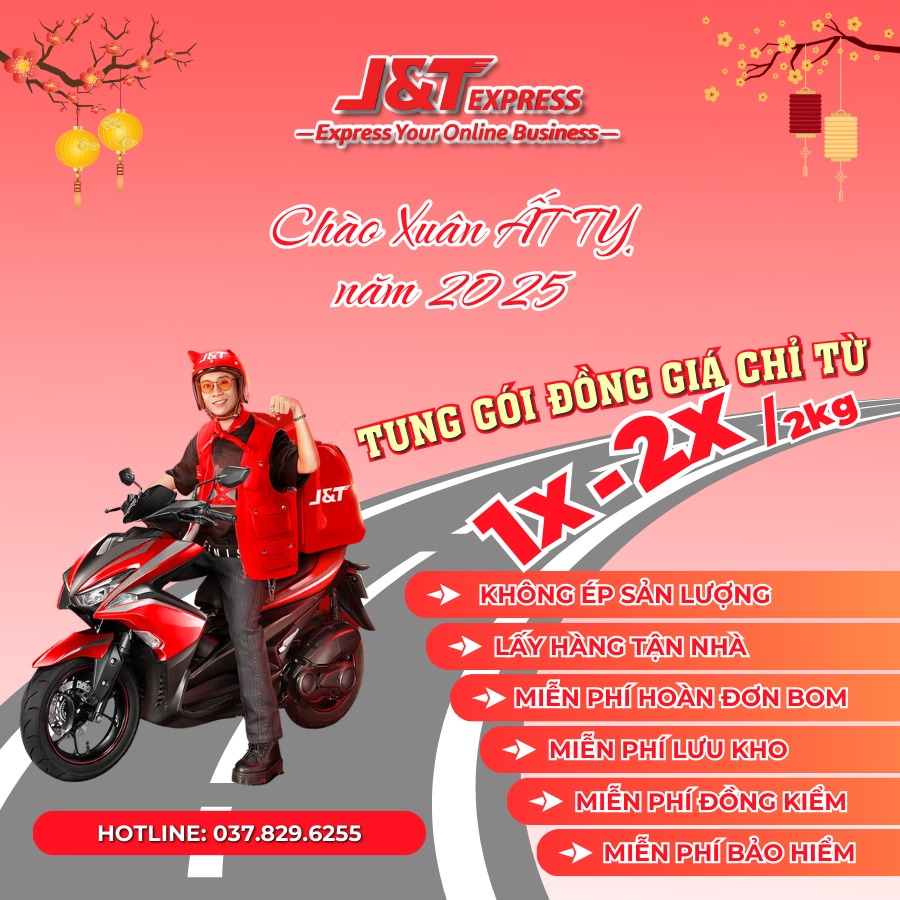 J&T Khu vực - Miền Bắc Facebook ad: Chào xuân ẤT TỴ ưu đãi chưa từng…