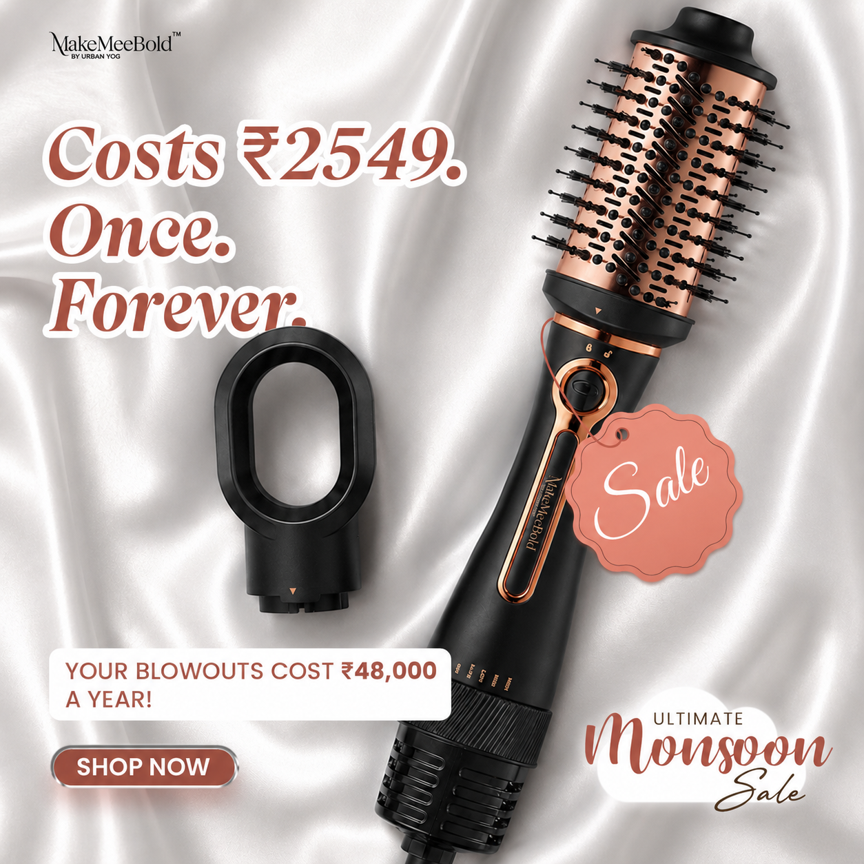MakeMeebold Hair Styling Facebook ad