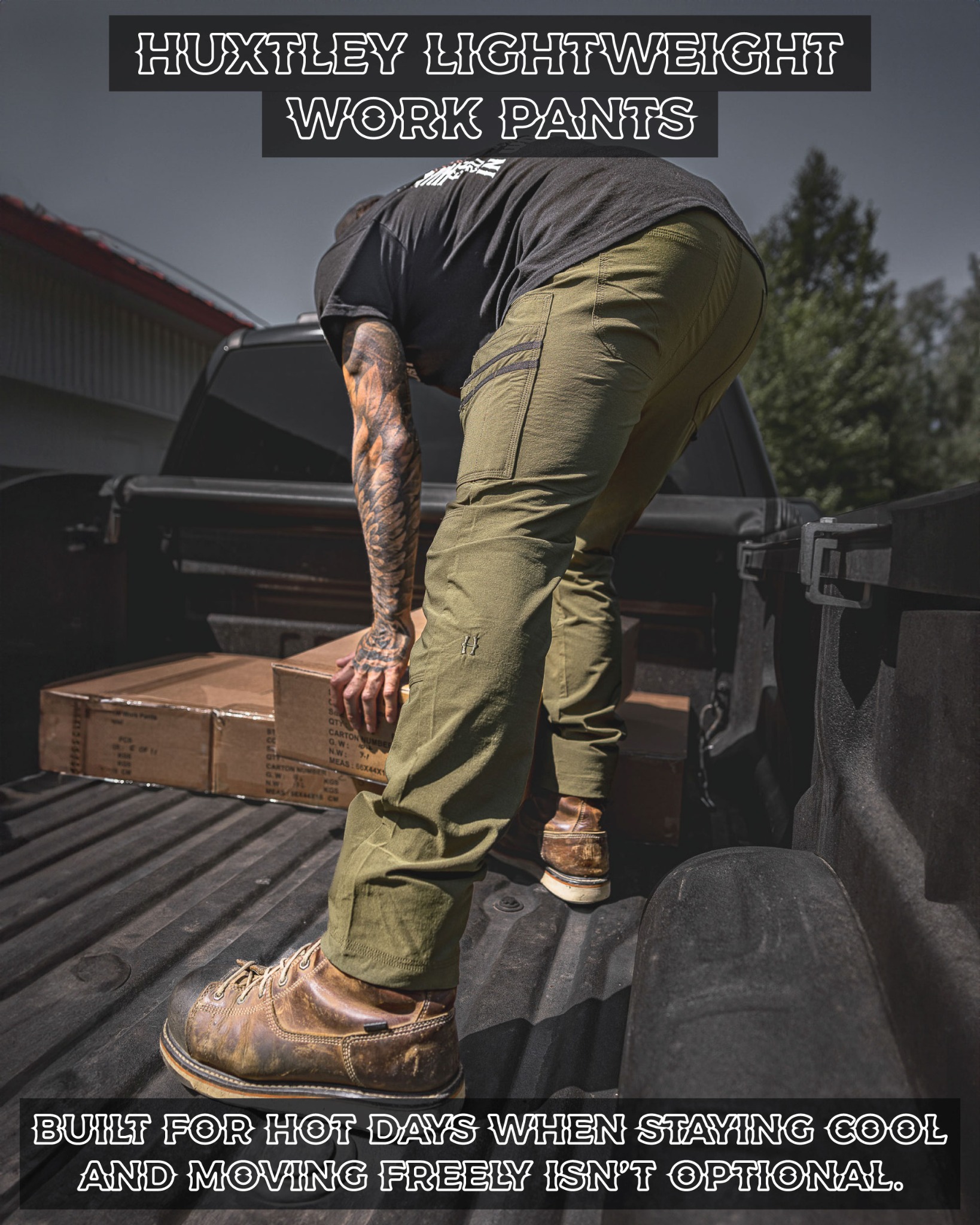 Huxtley Workwear Co. Facebook ad