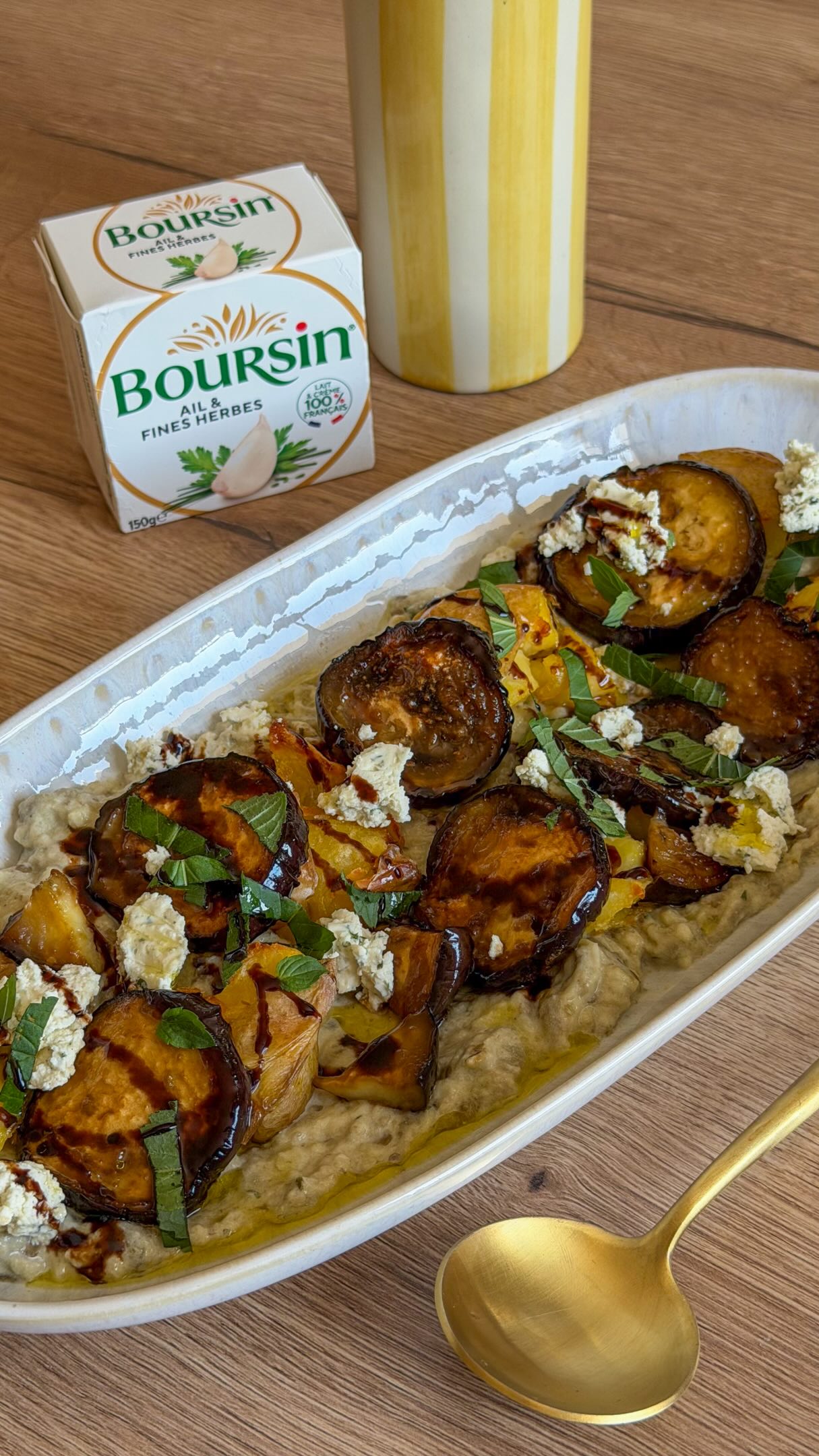 Boursin France Facebook ad: SALADE D’AUBERGINE