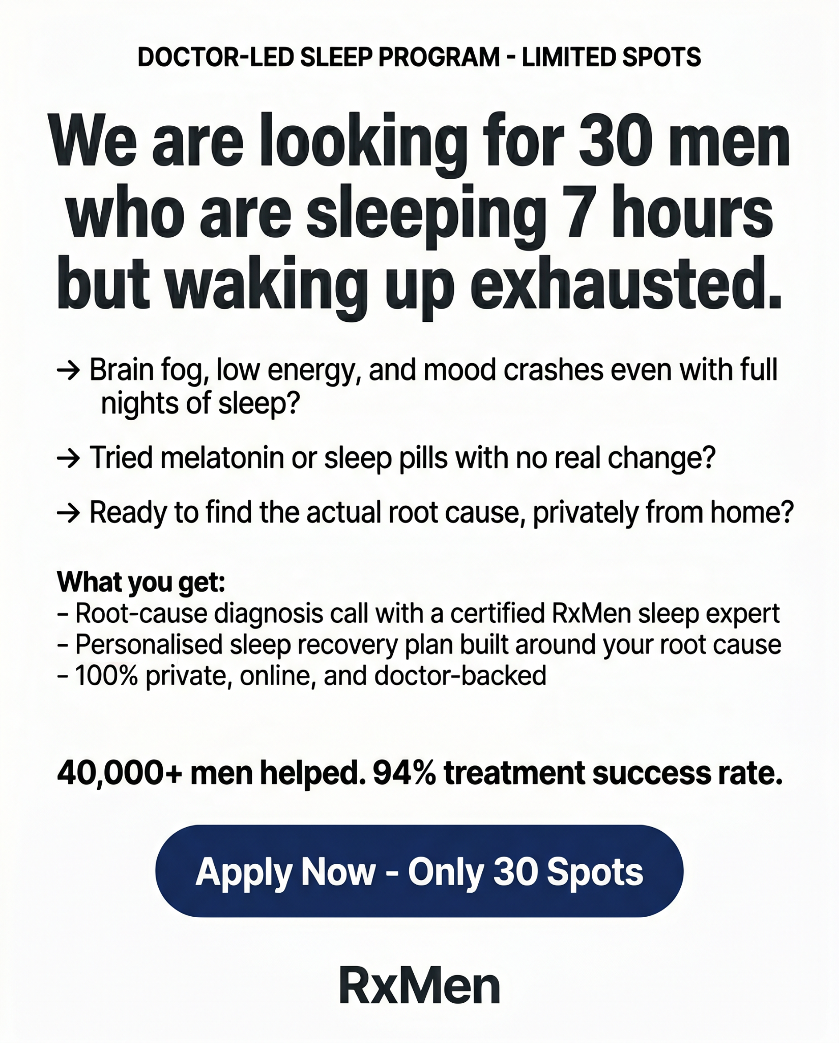 Sleep by Rxmen Facebook ad