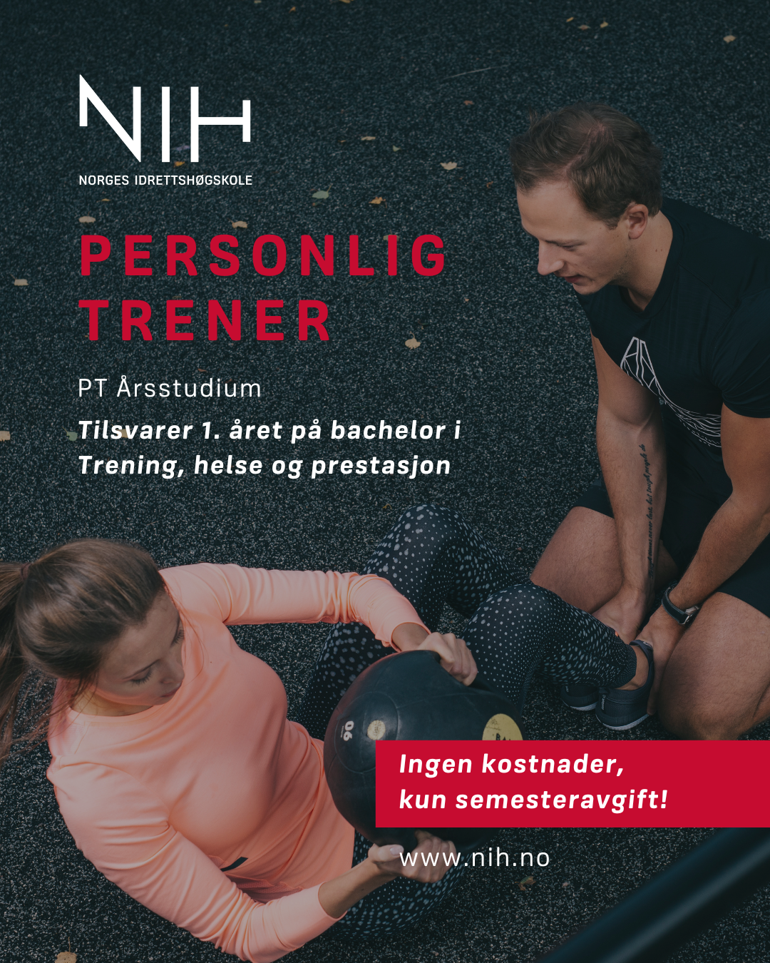 Norges idrettshøgskole Facebook ad: PERSONLIG TRENER
