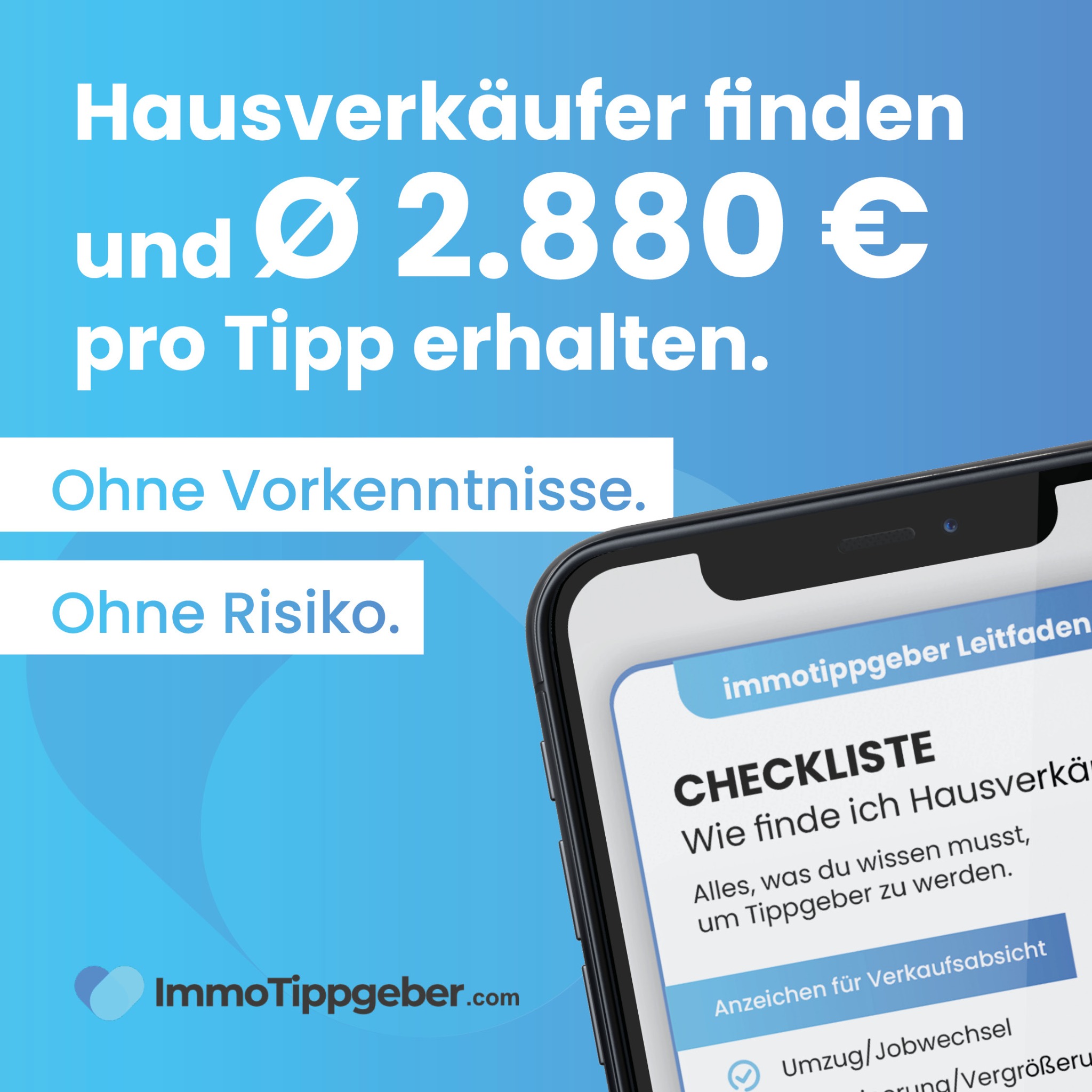 ImmoTippgeber.com Facebook ad: Du willst als Tippgeber Geld verdienen, weißt aber…