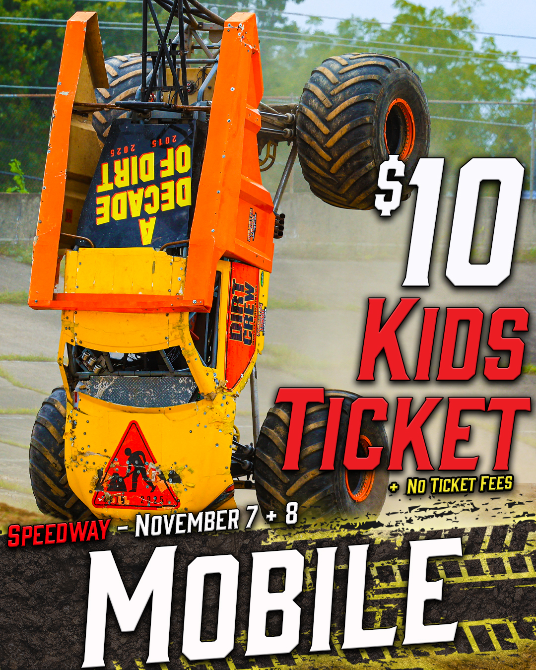 All Star Monster Truck Tour Facebook ad: BIG FAMILY FUN WITHOUT THE BIG PRICE!