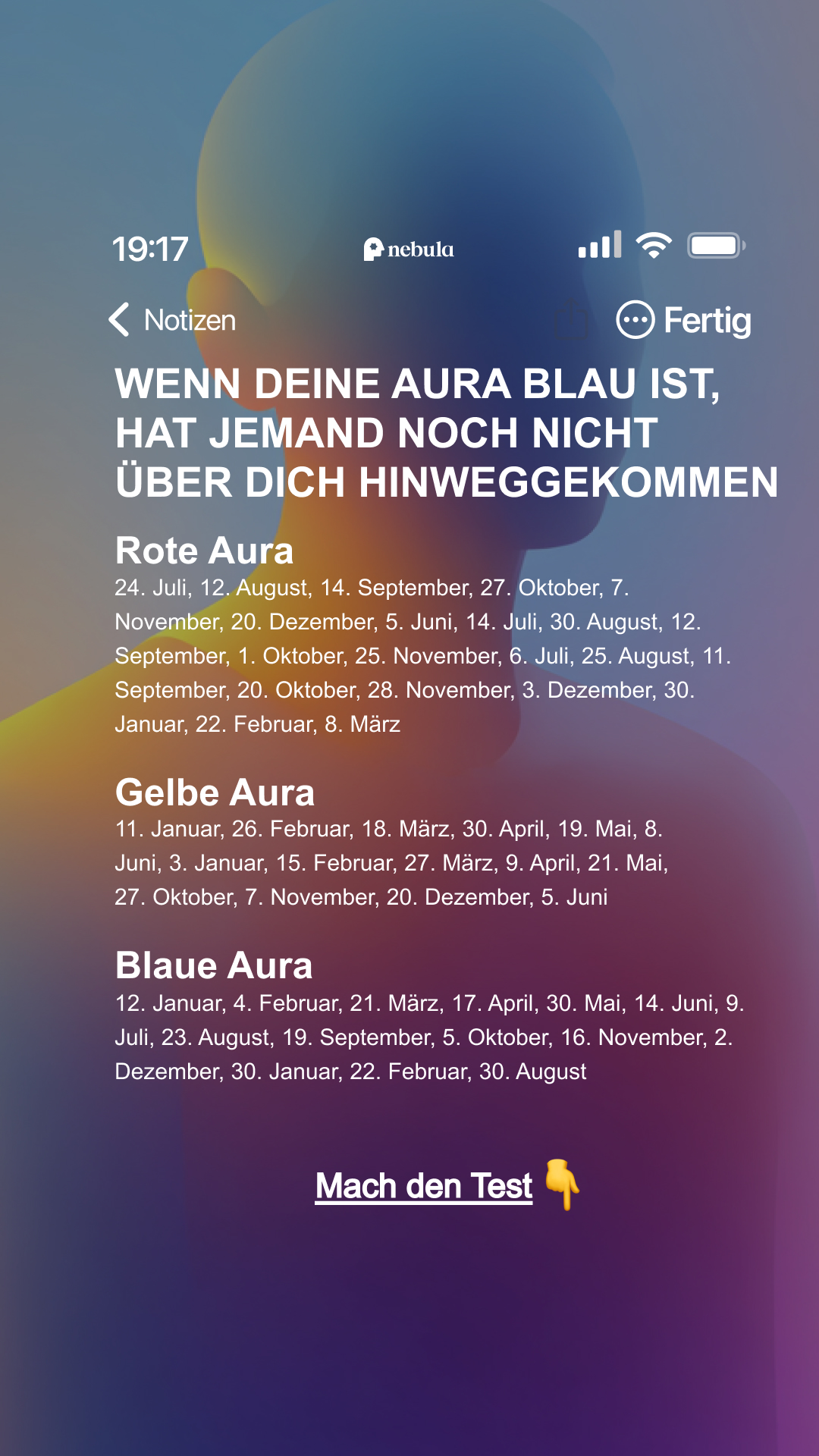 Nebula: Aura Power Reading Facebook ad