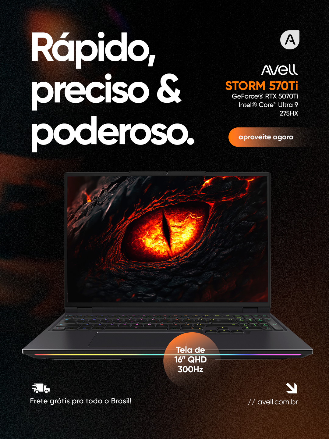 Avell Notebooks Facebook ad