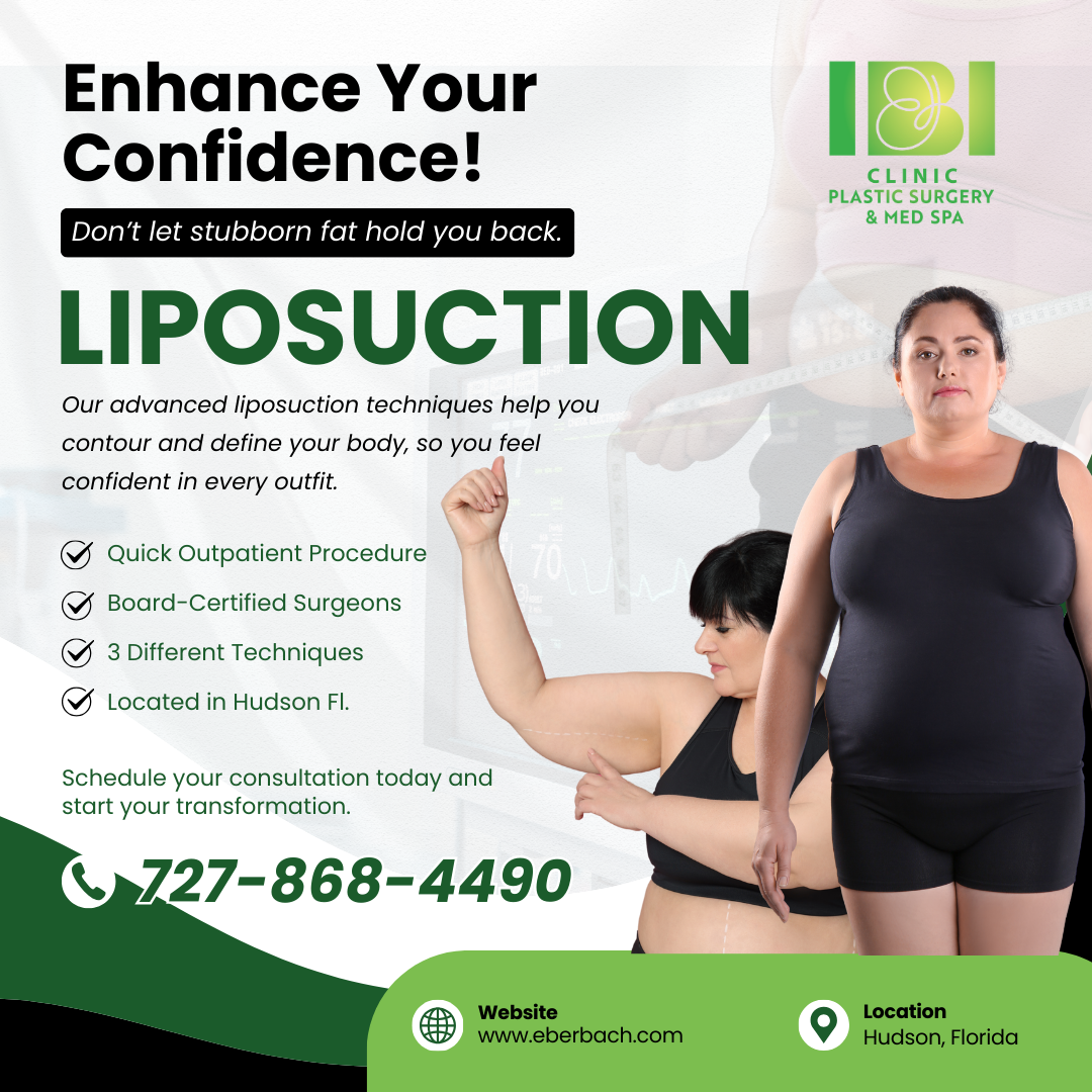 IBI Plastic Surgery Hudson Facebook ad: Boost your confidence with Liposuction