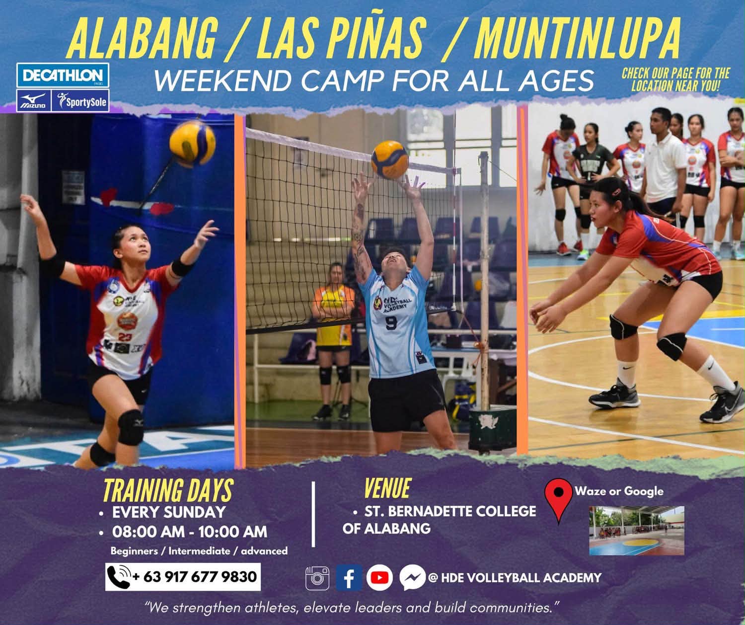 HDE Volleyball Academy Facebook ad: ENROL NOW!