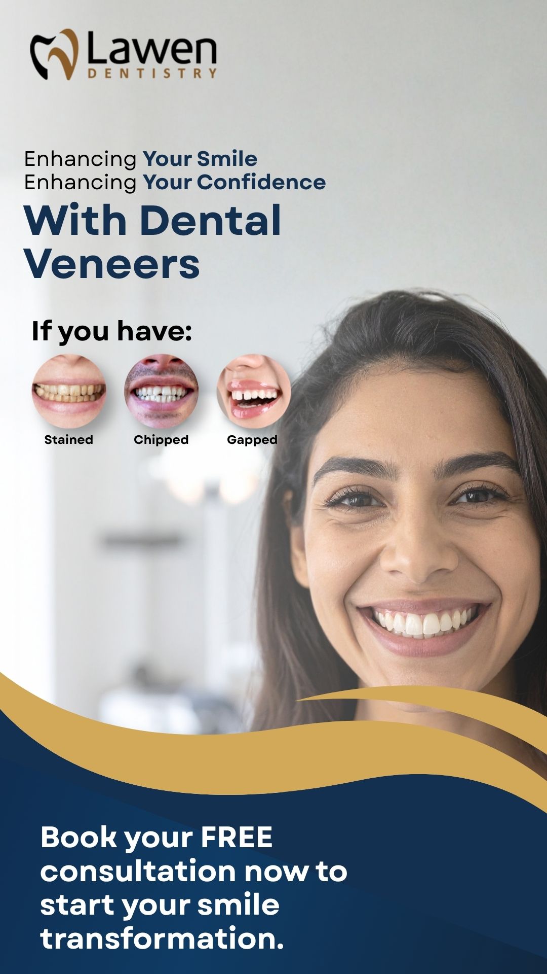 Lawen Dentistry Facebook ad from Jul 12, 2026