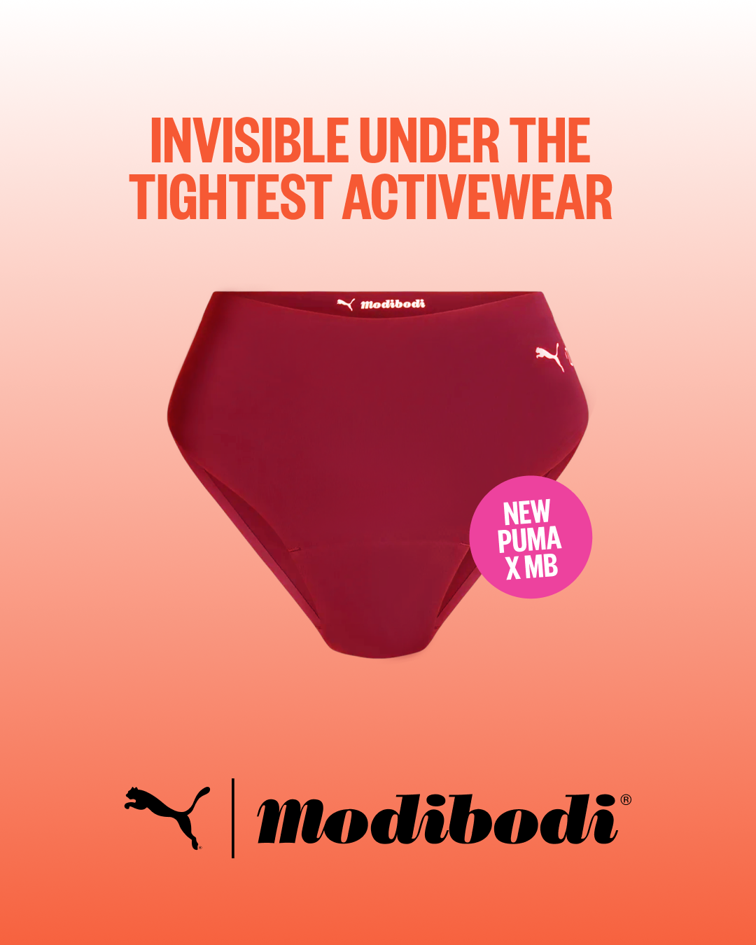 Modibodi Facebook ad: NEW PUMA X MODIBODI HAS LAUNCHED