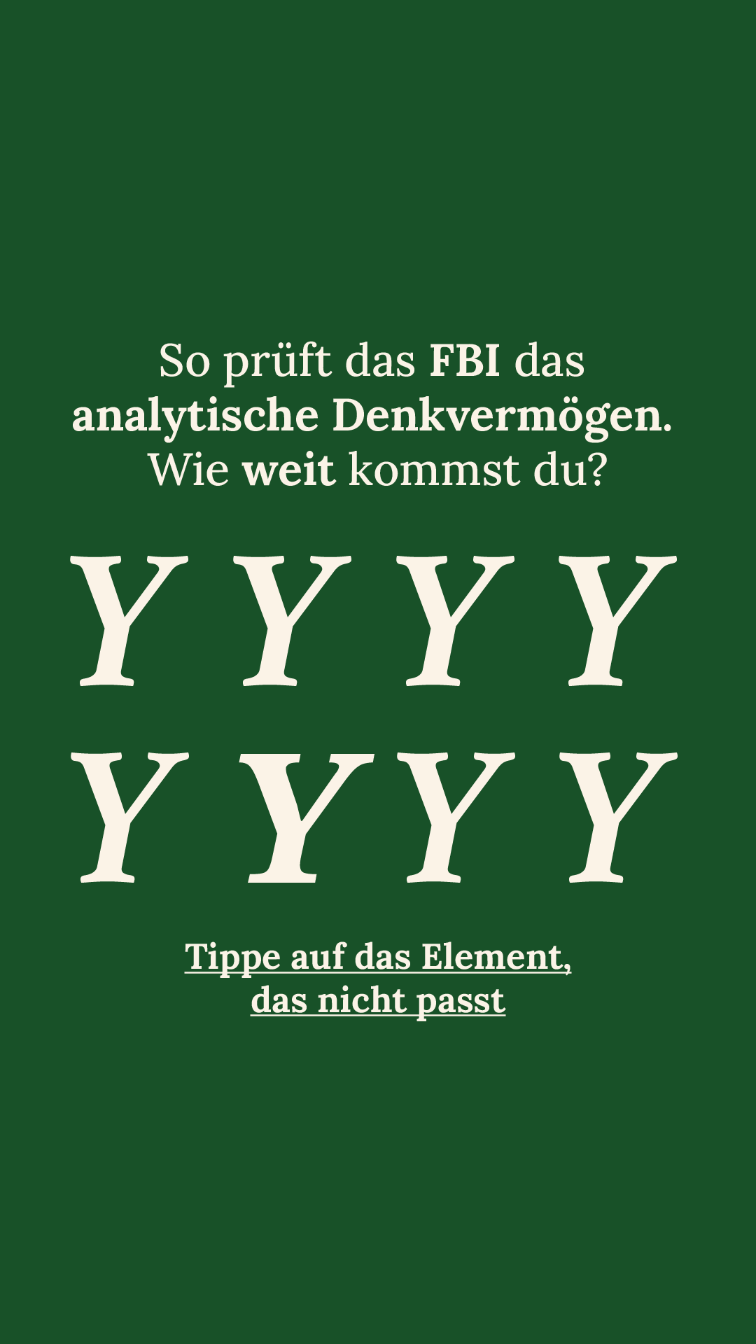 International IQ test Facebook ad