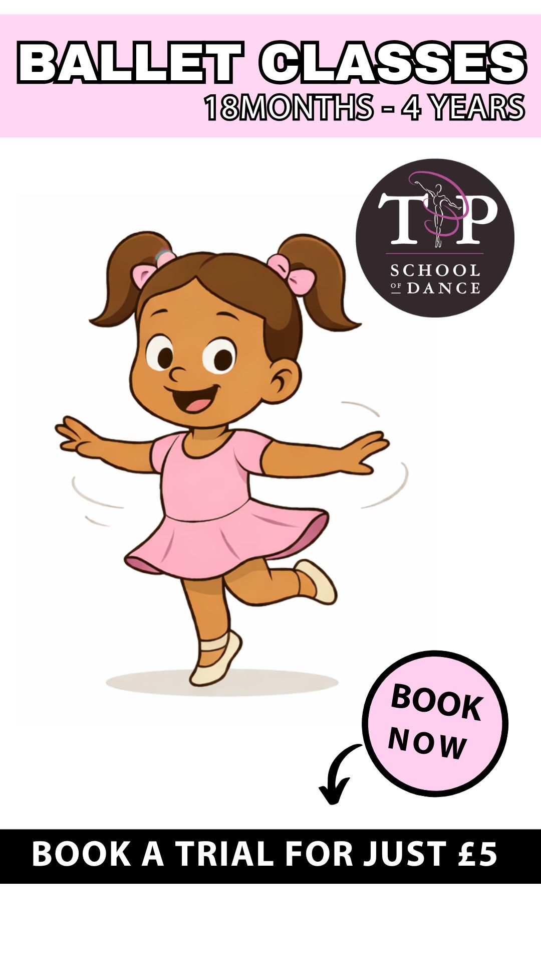 Turning Pointe School of Dance Facebook ad from Jan 2, 2026