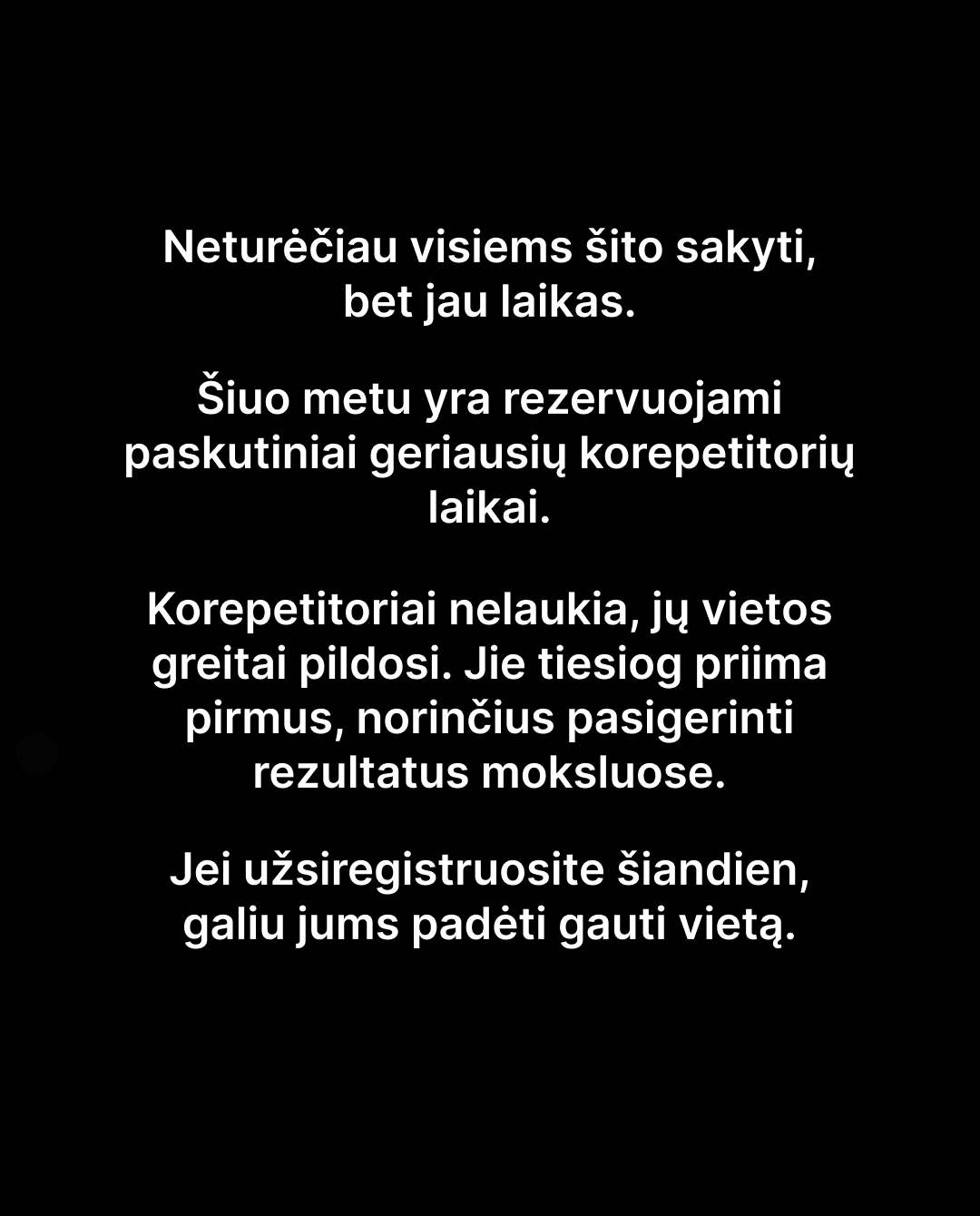 Mokytojas Eimantas Facebook ad: Išankstinė registracija