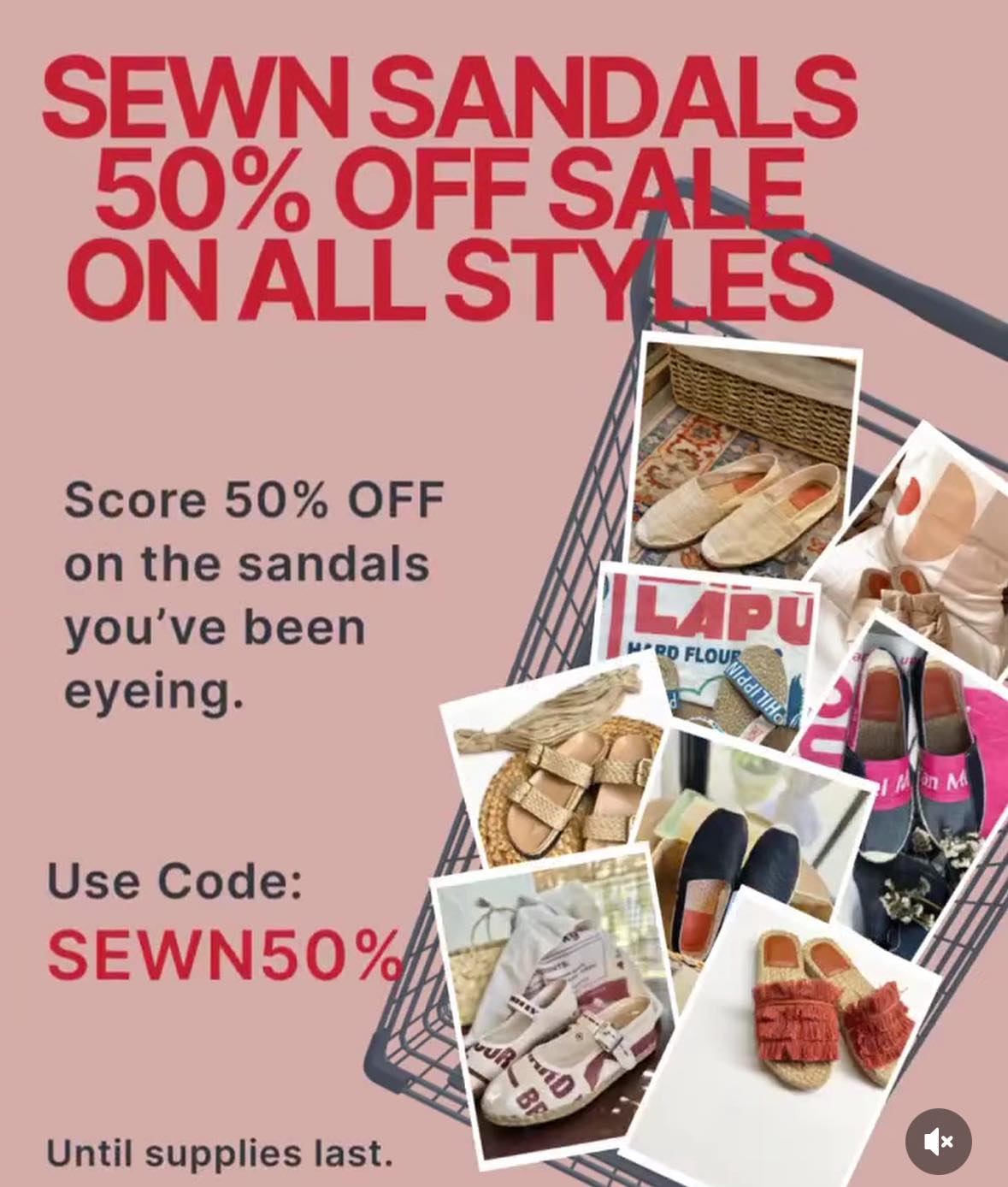 Sewn Sandals Facebook ad