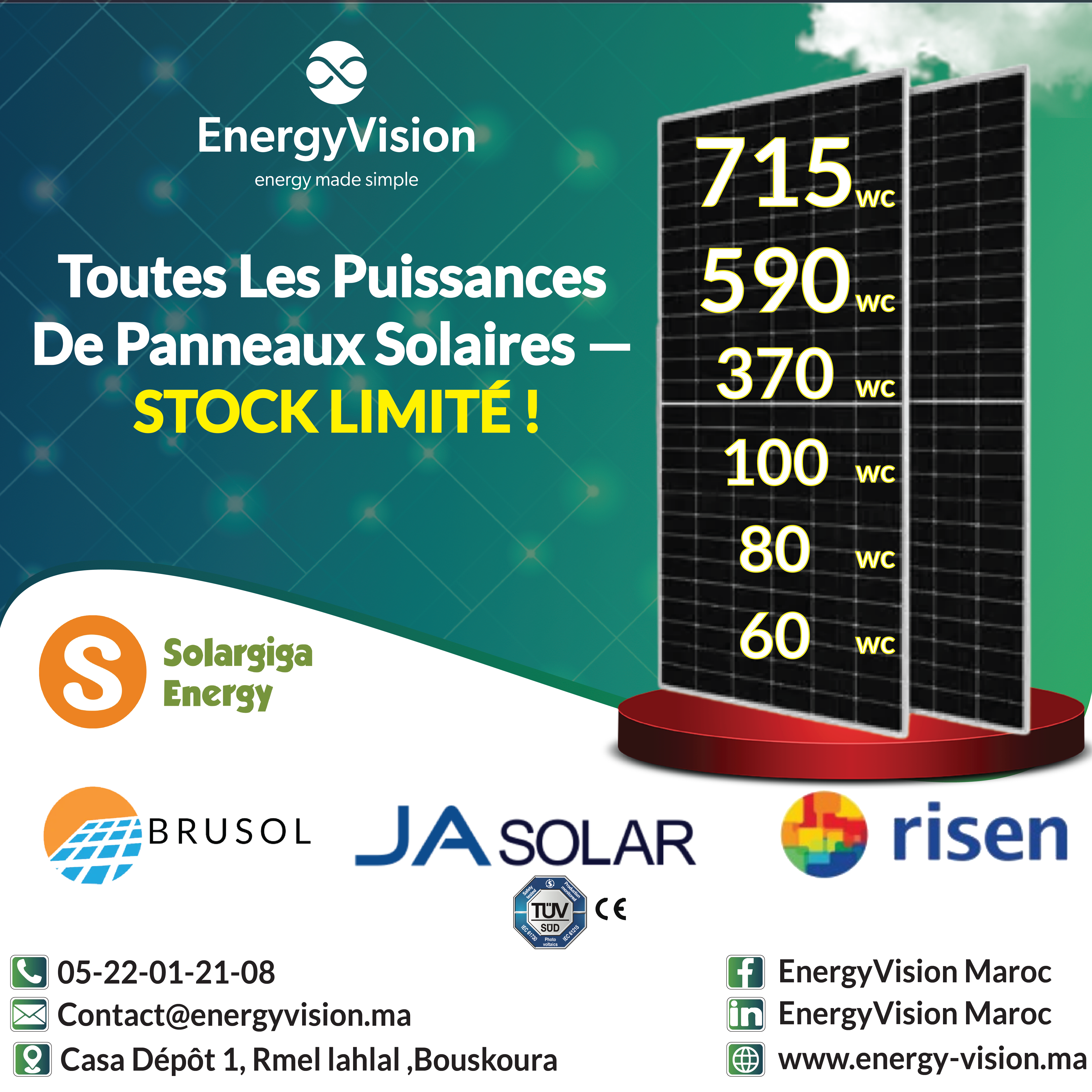 EnergyVision Maroc Facebook ad: EnergyVision Maroc, votre fournisseur privilégier des…