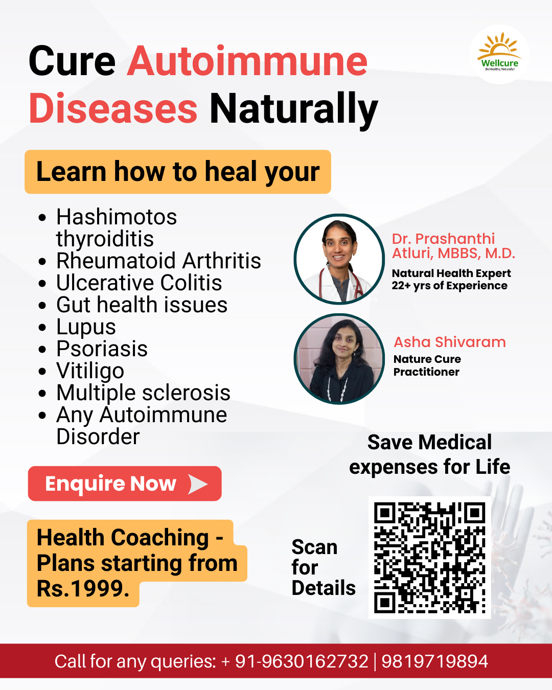 Wellcure Facebook ad: Heal Autoimmune Diseases Naturally, Without Medicines