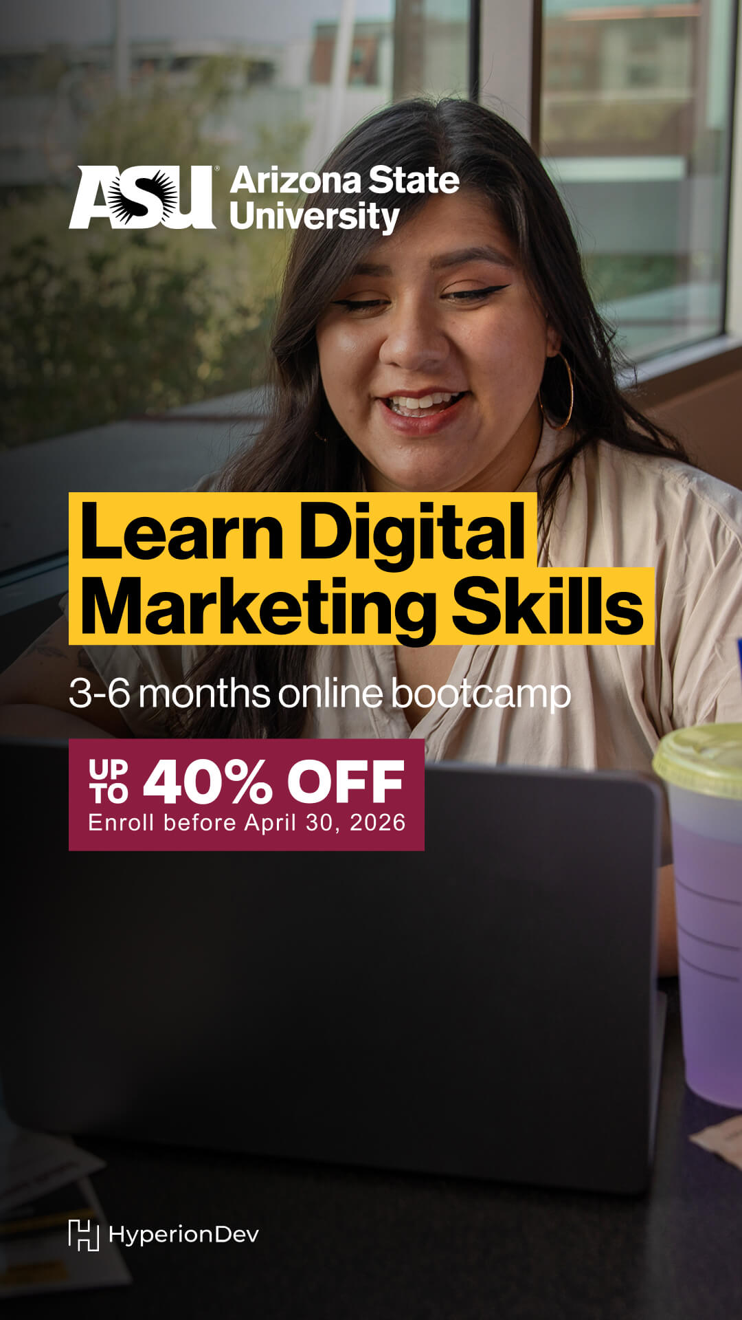 HyperionDev Facebook ad