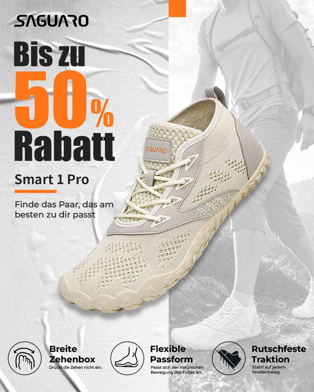 Saguaro De Facebook ad: Ein Schuh. Alle Abenteuer.
