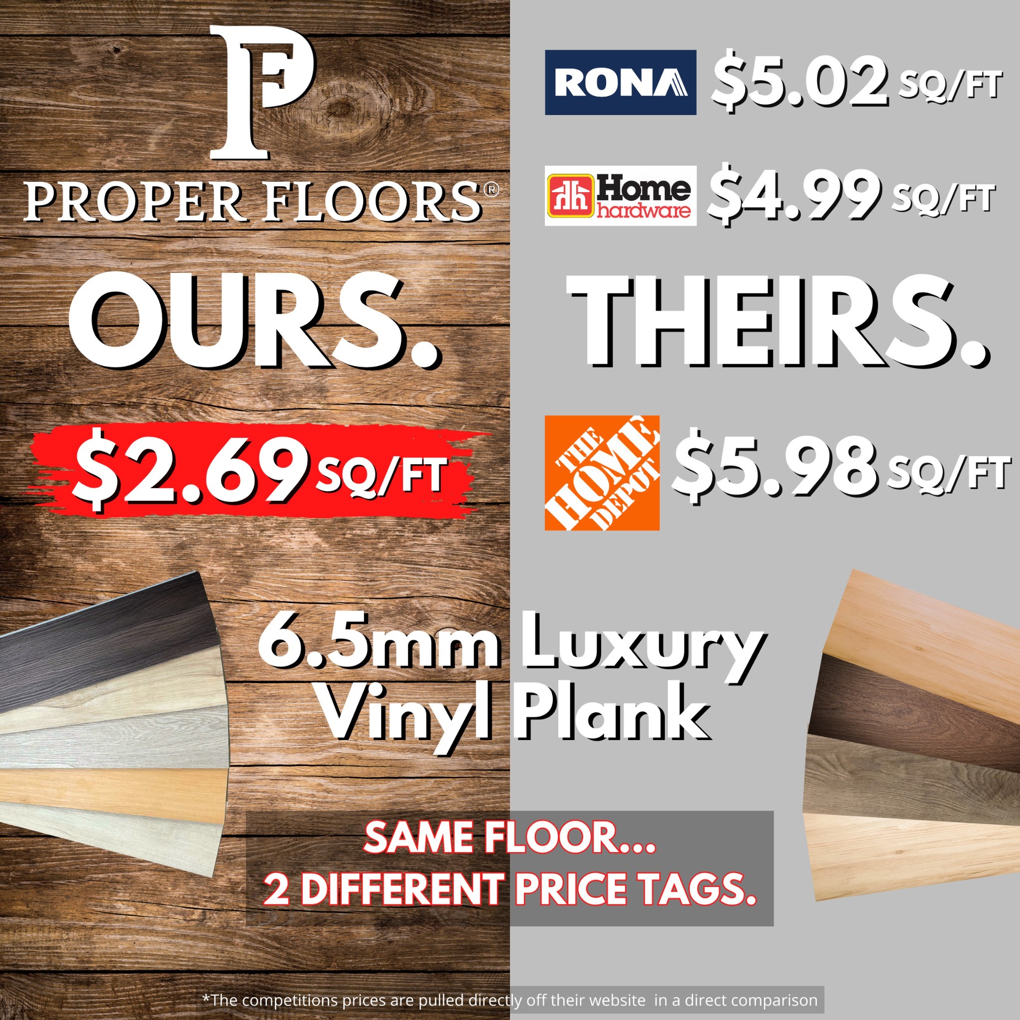 Proper Floors Facebook ad from May 25, 2026