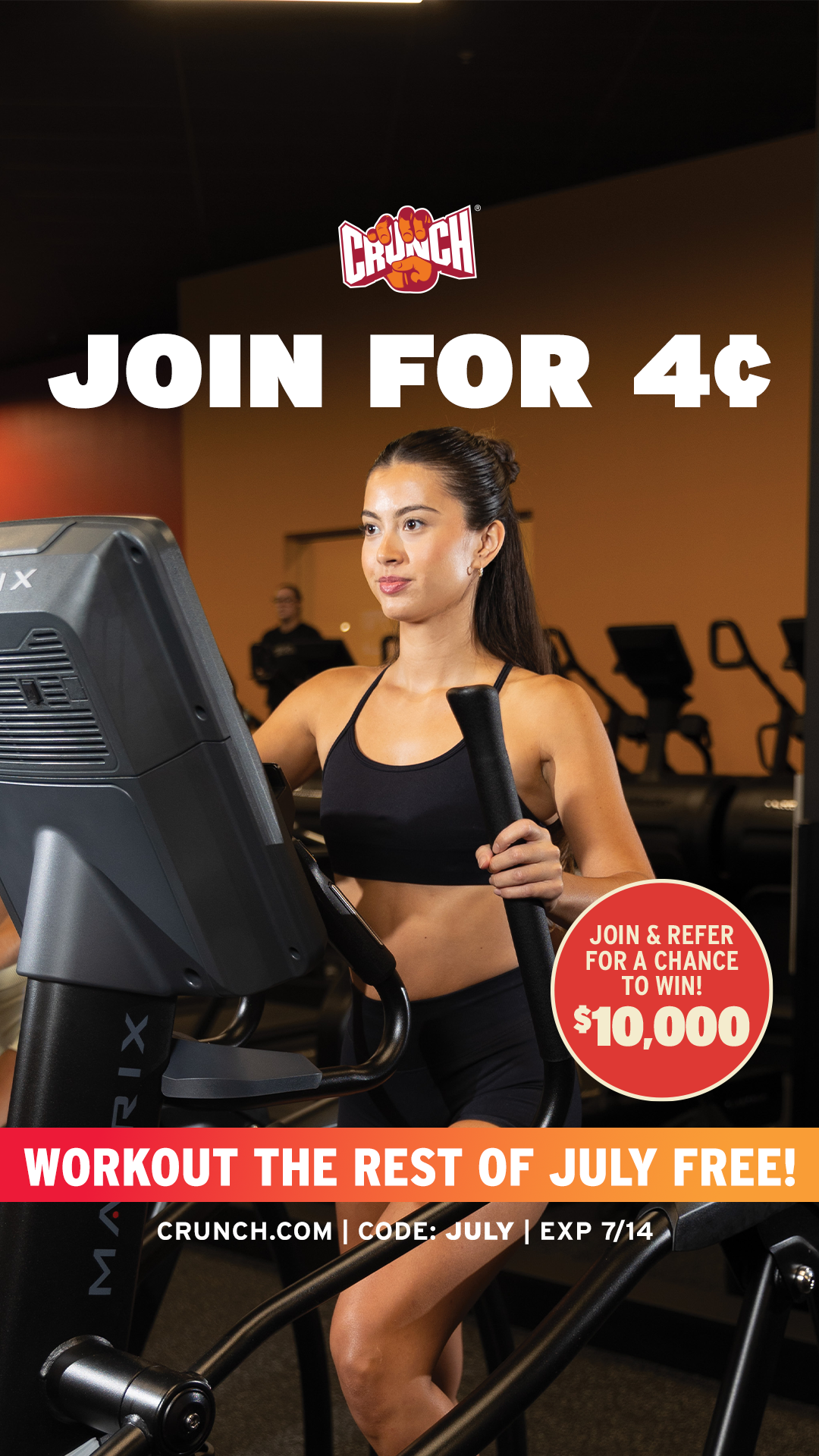 Crunch Fitness Facebook ad