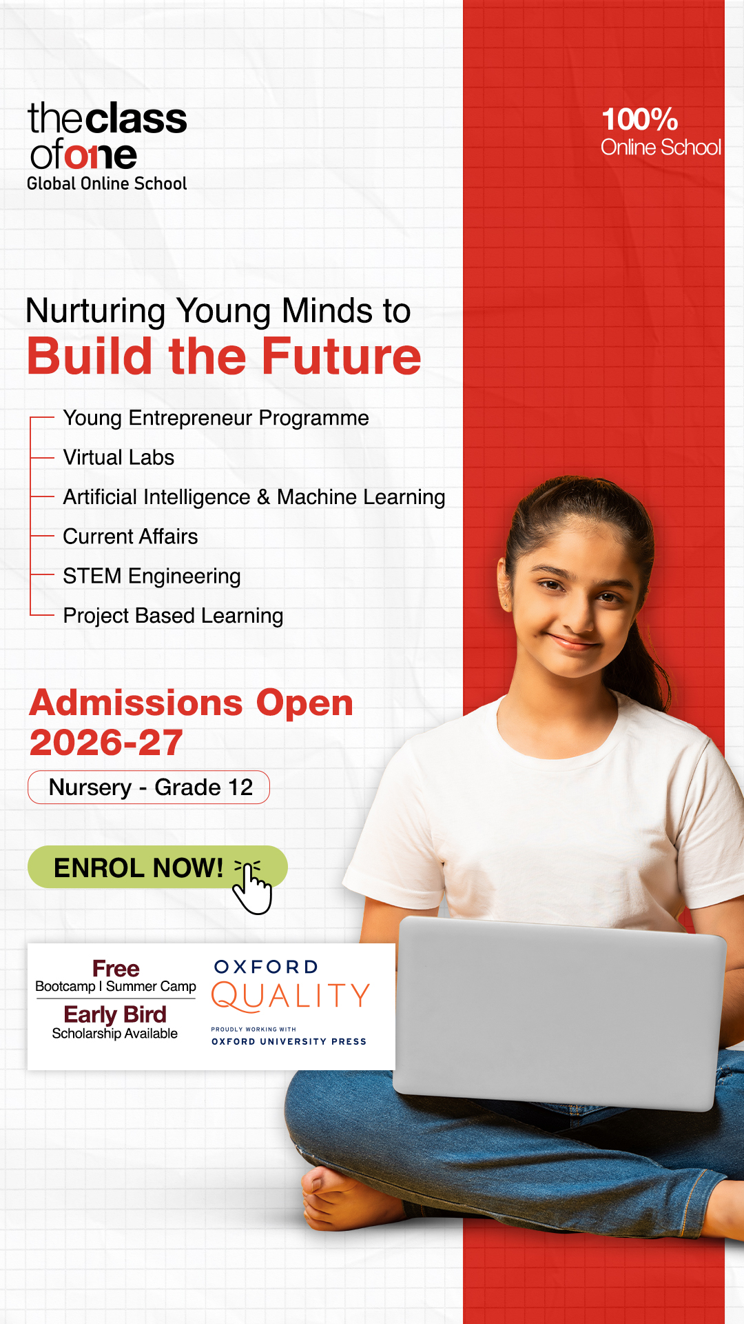The Class Of One - Global Online School Facebook ad