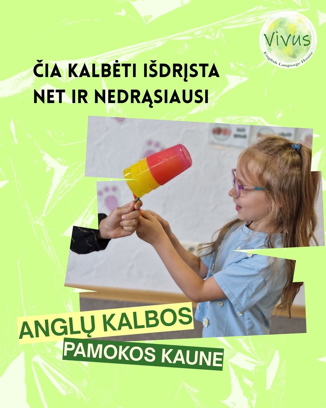 Vivus English Language House Facebook ad: Nemokama pažintinė pamoka_ registracija