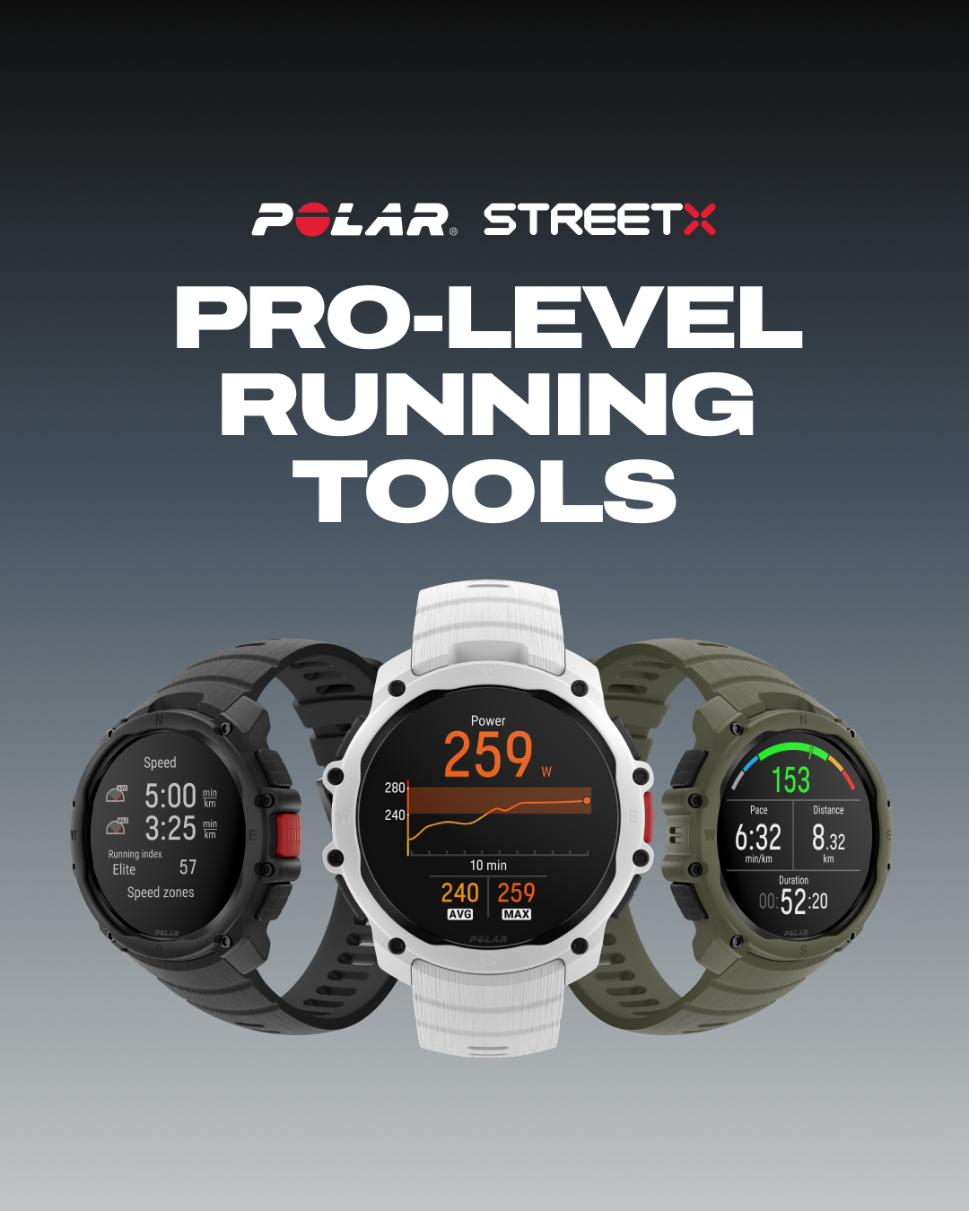 Polar Facebook ad: Run with POLAR Street X