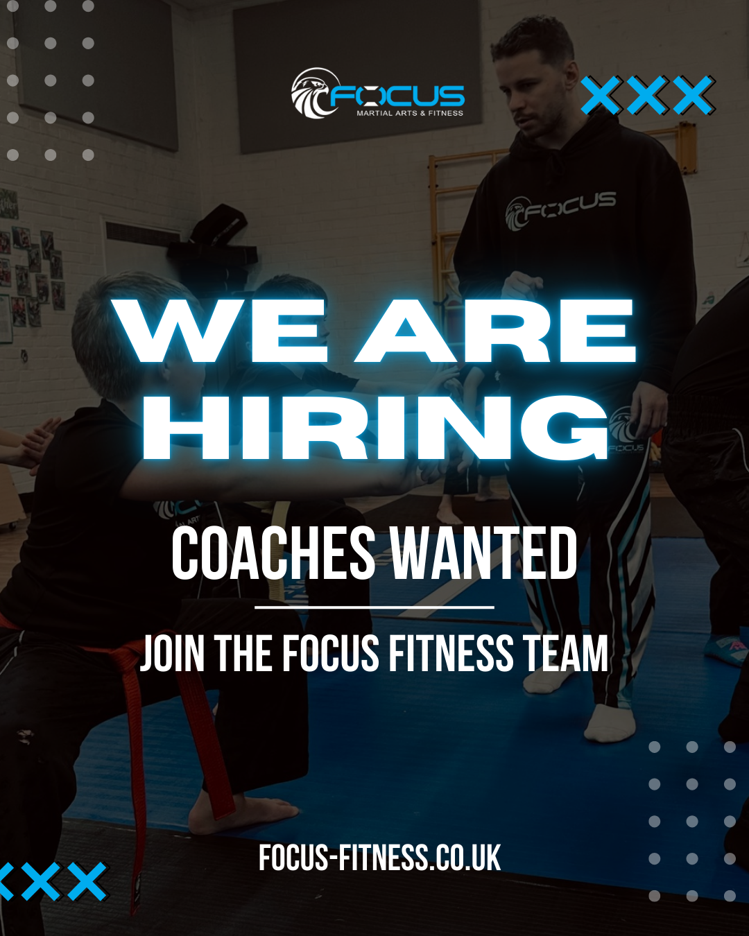 Focus Martial Arts & Fitness Facebook ad: Martial Arts Coaches Wanted
