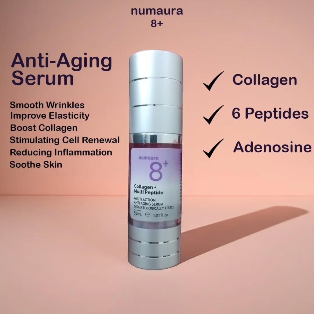 Numaura Skin Care Facebook ad: Numaura 8+ is here to deliver you long…