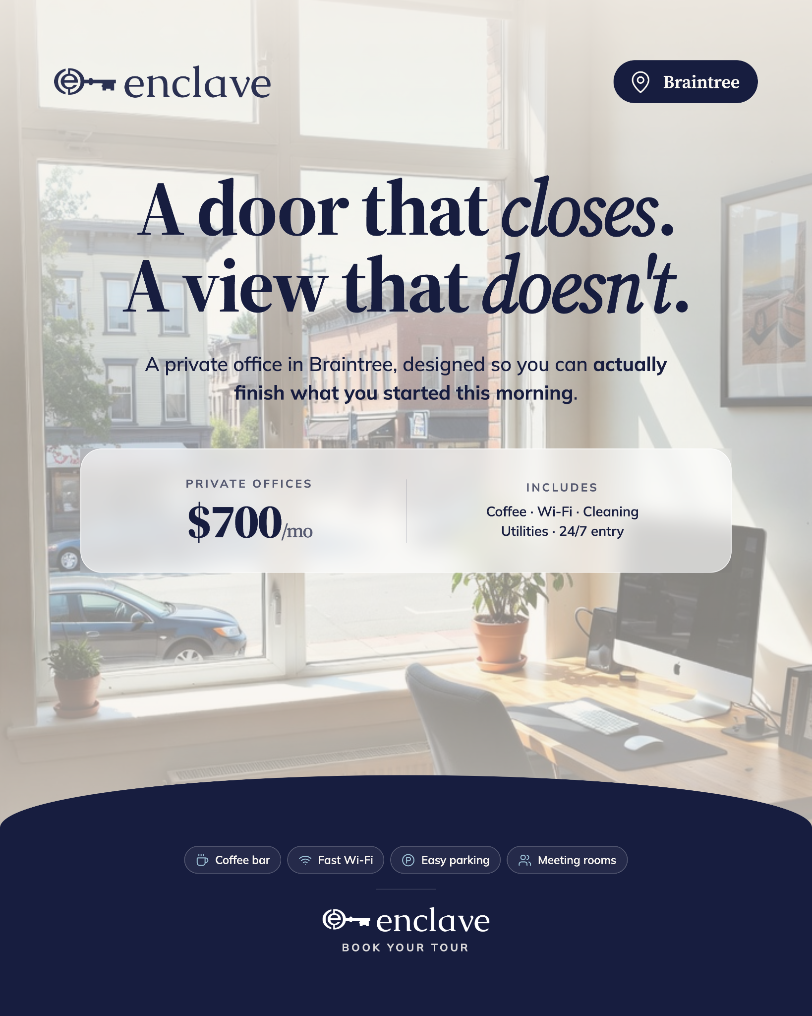 Enclave Coworking Facebook ad from Jun 10, 2026