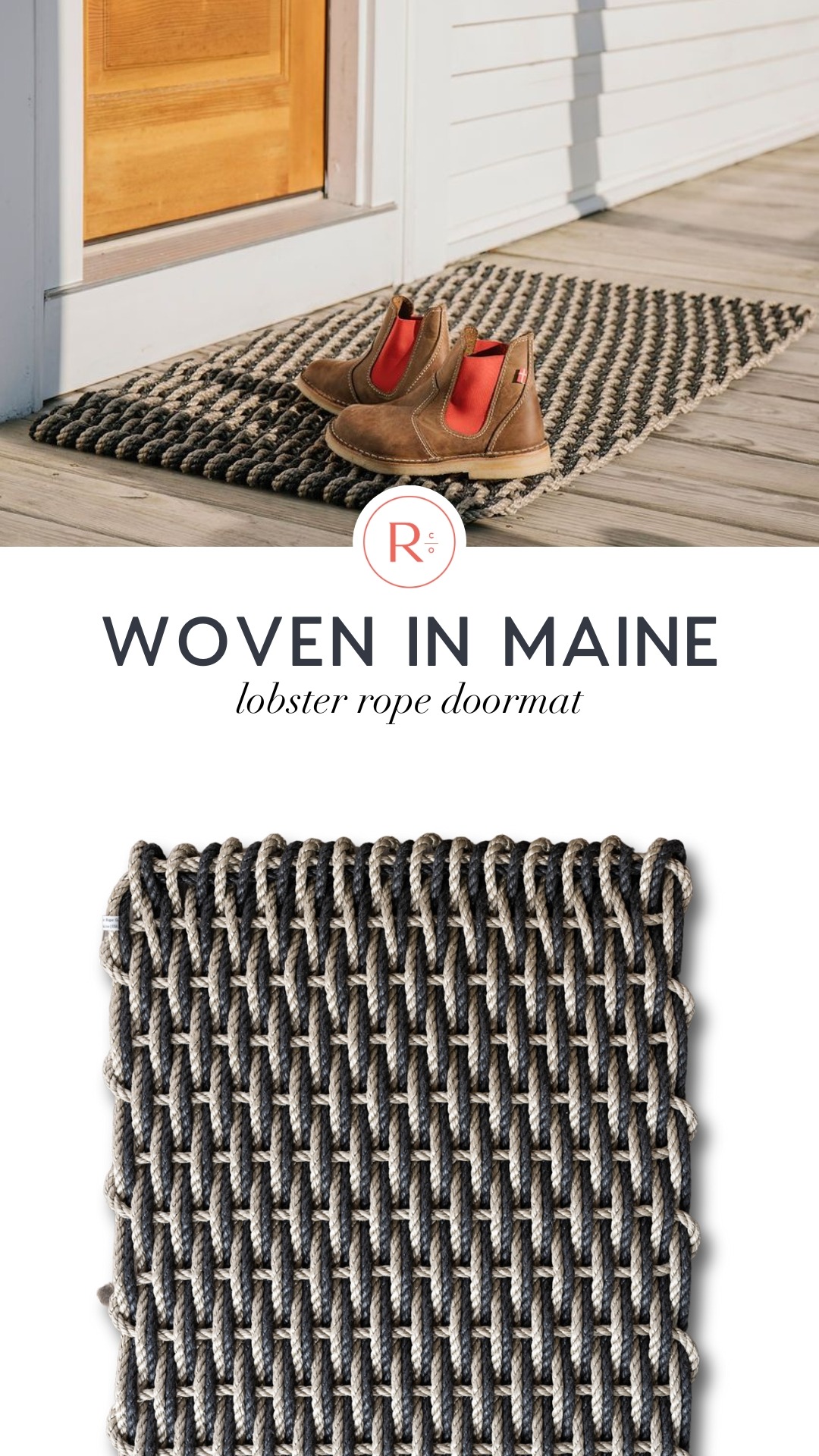 The Rope Co. Facebook ad: Beautifully Woven Rope Doormats | Made In Maine