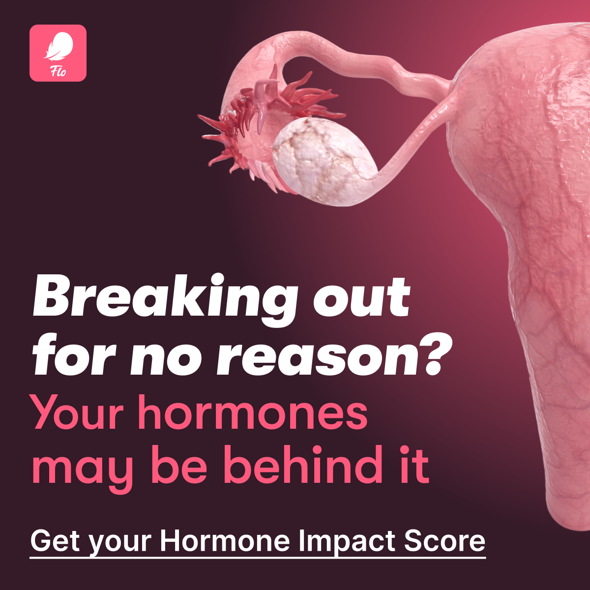 Flo Period Tracker App Facebook ad