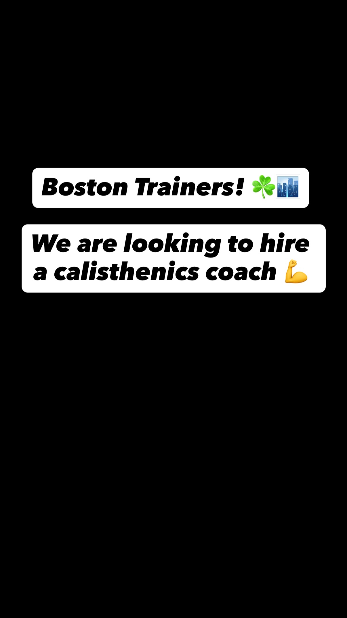 Capră - Bodyweight Training Facebook ad: Boston Trainers!