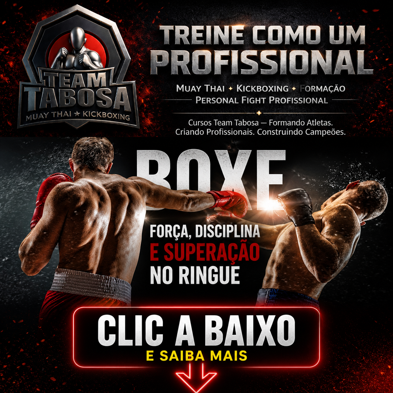 Coach: Fabio Tabosa muay thai e kickboxing Facebook ad from May 4, 2026