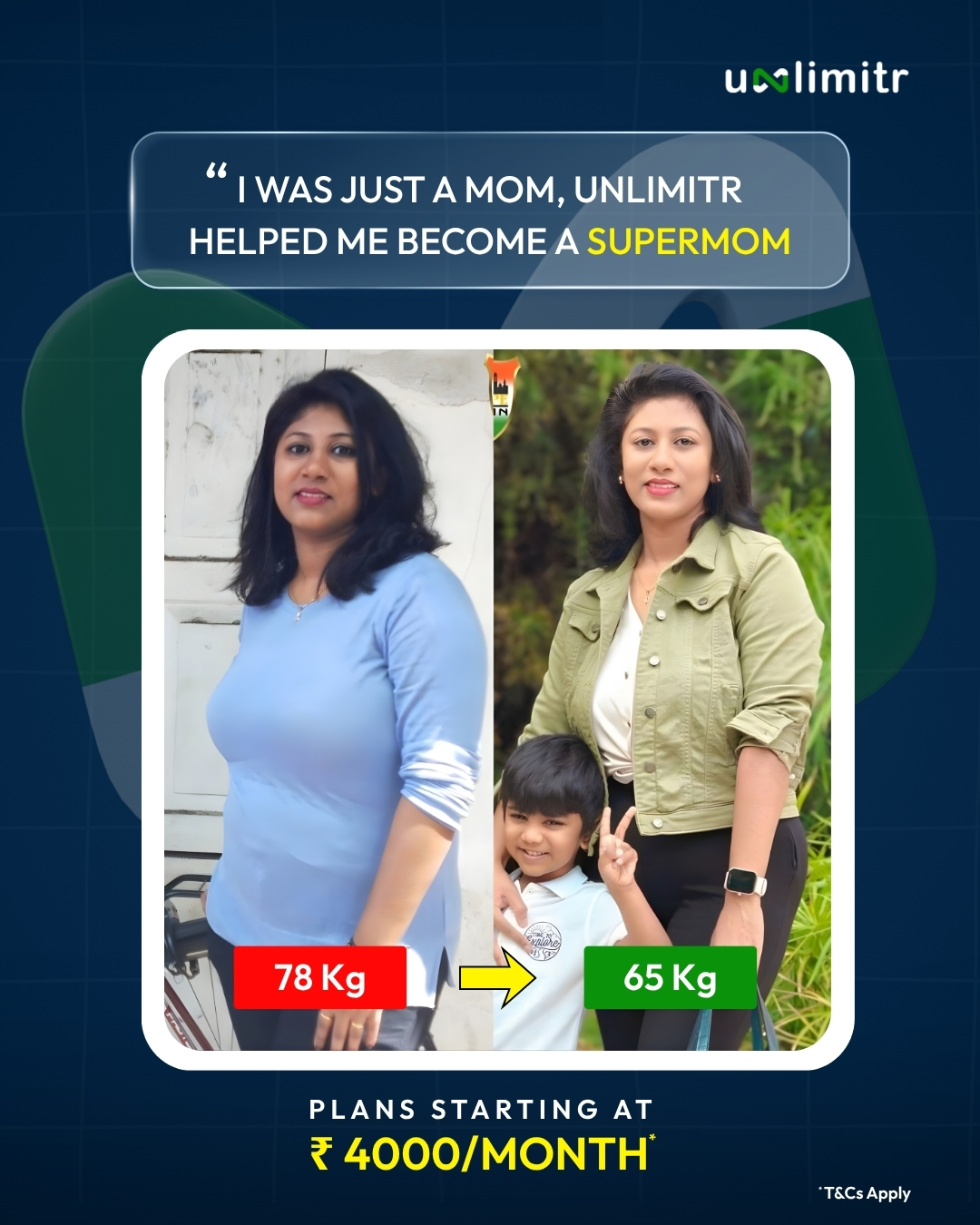 UnlimitrApp Facebook ad: Weight Loss made simple.