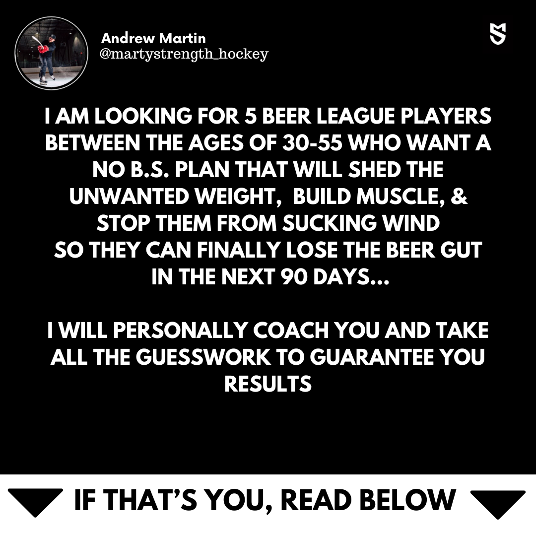 Marty Strength Hockey Facebook ad: Instagram