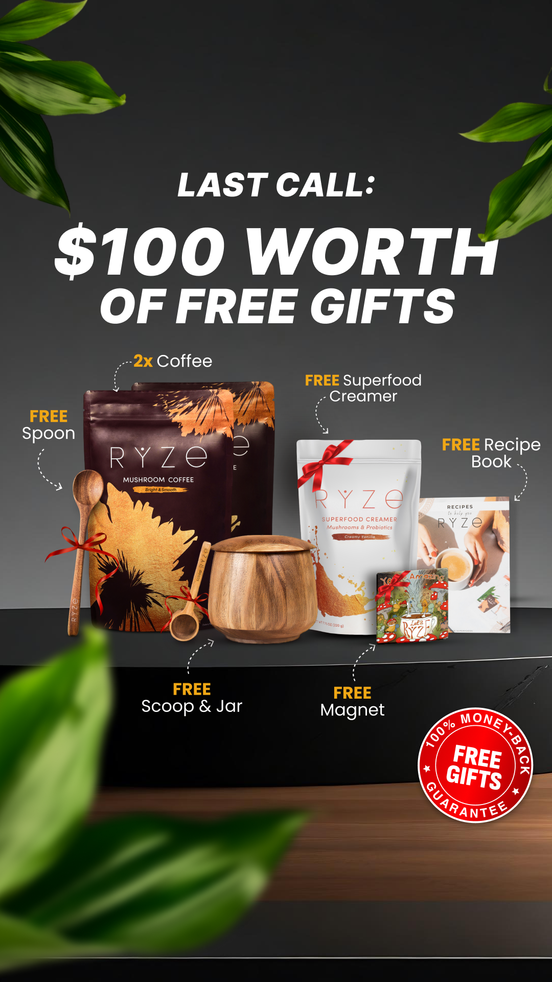 RYZE Superfoods Facebook ad