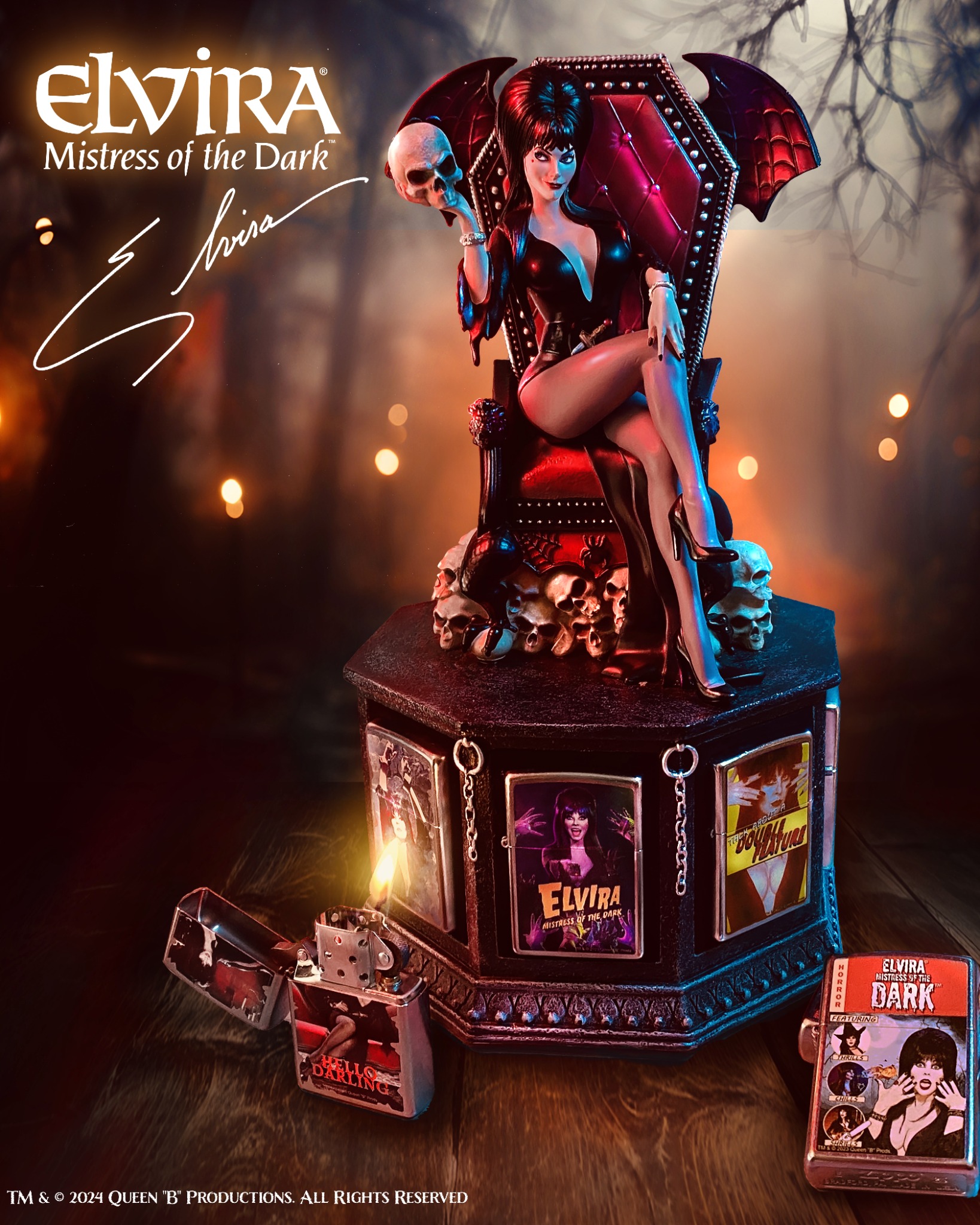 The Bradford Exchange Canada Facebook ad: Elvira Zippo Lighter Collection