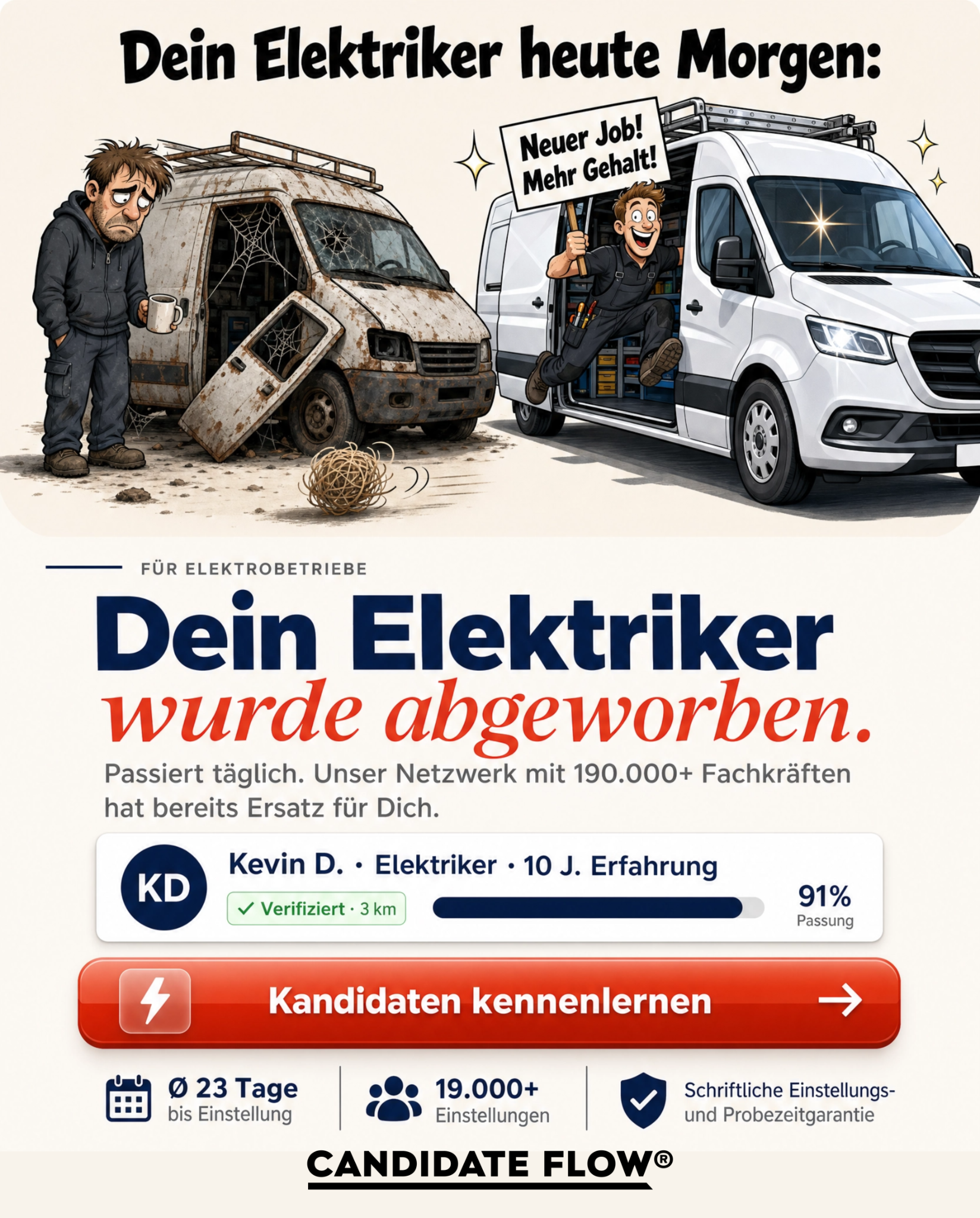 Candidate Flow GmbH - Recruitingpartner für Handwerk, Bau und Industrie Facebook ad