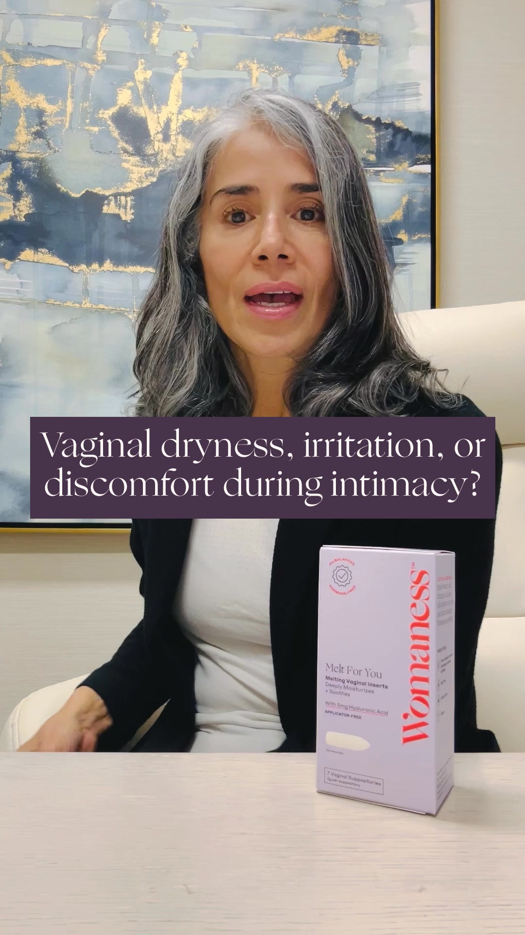 Womaness Facebook ad: Restore Comfort, Naturally & Hormone-Free