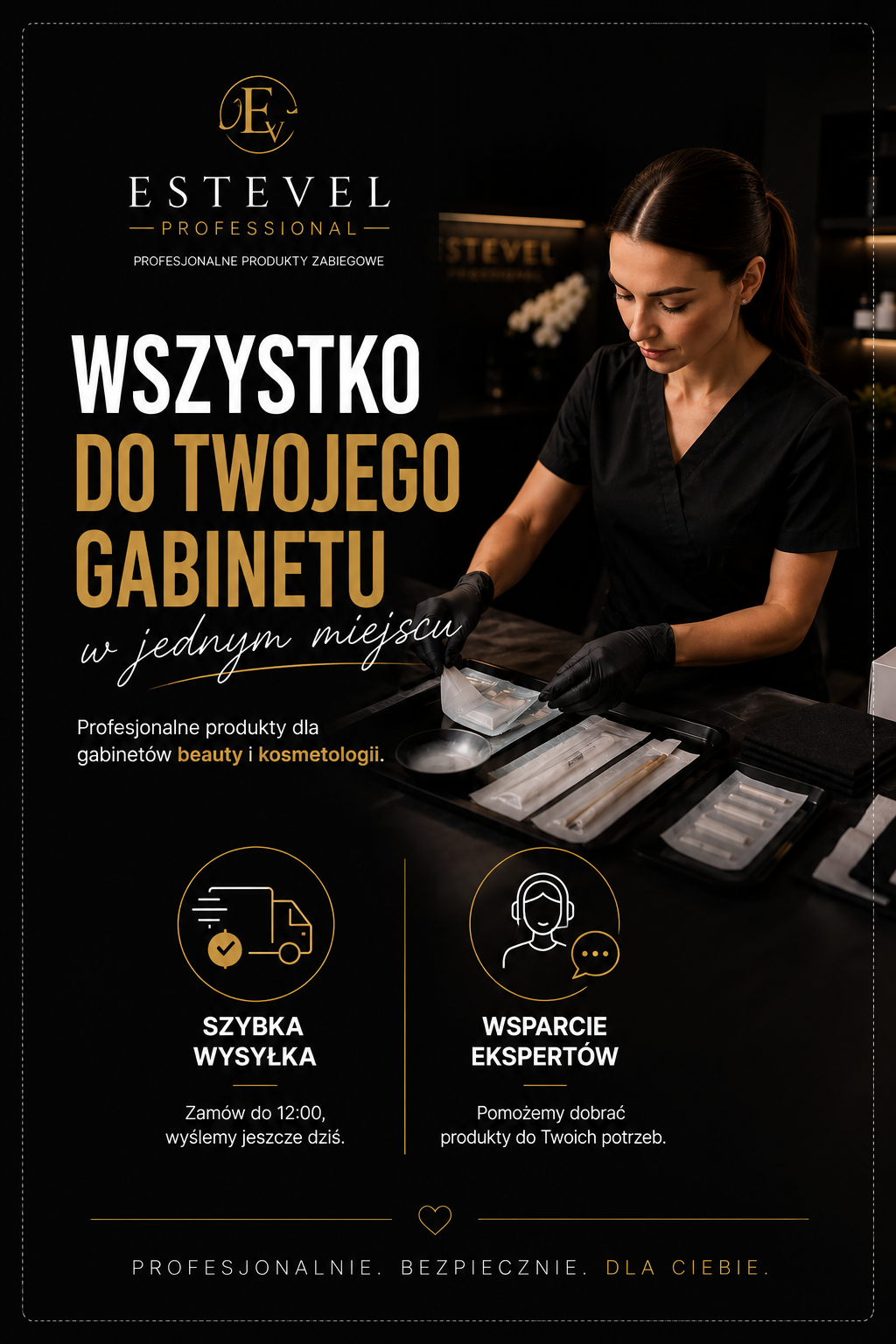 Estevel - Medycyna Estetyczna i Kosmetologia Facebook ad: Wszystko do Twojego gabinetu