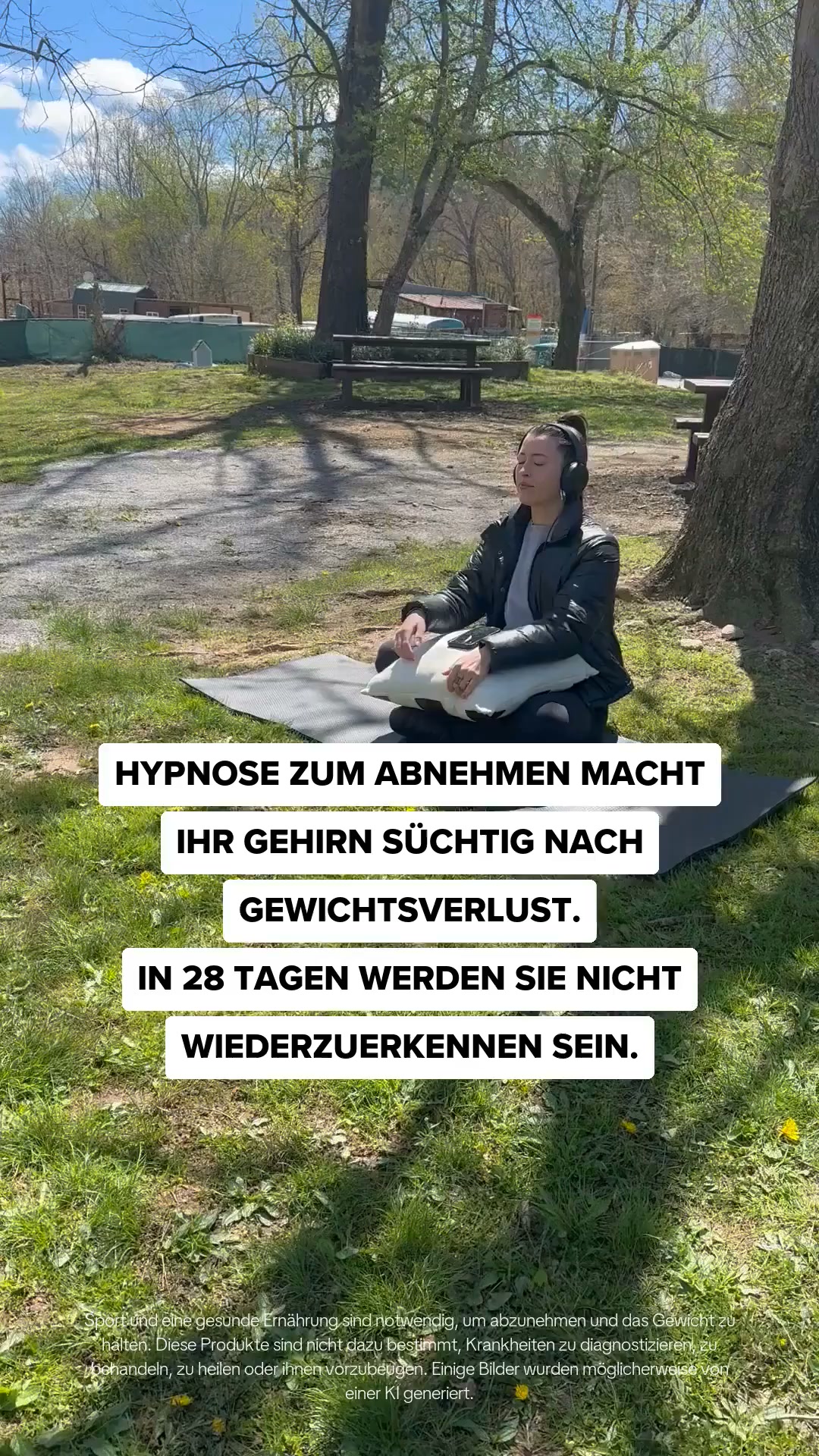 Hypnozio: power of hypnotherapy Facebook ad: Überwinden Sie Gewichtsprobleme!