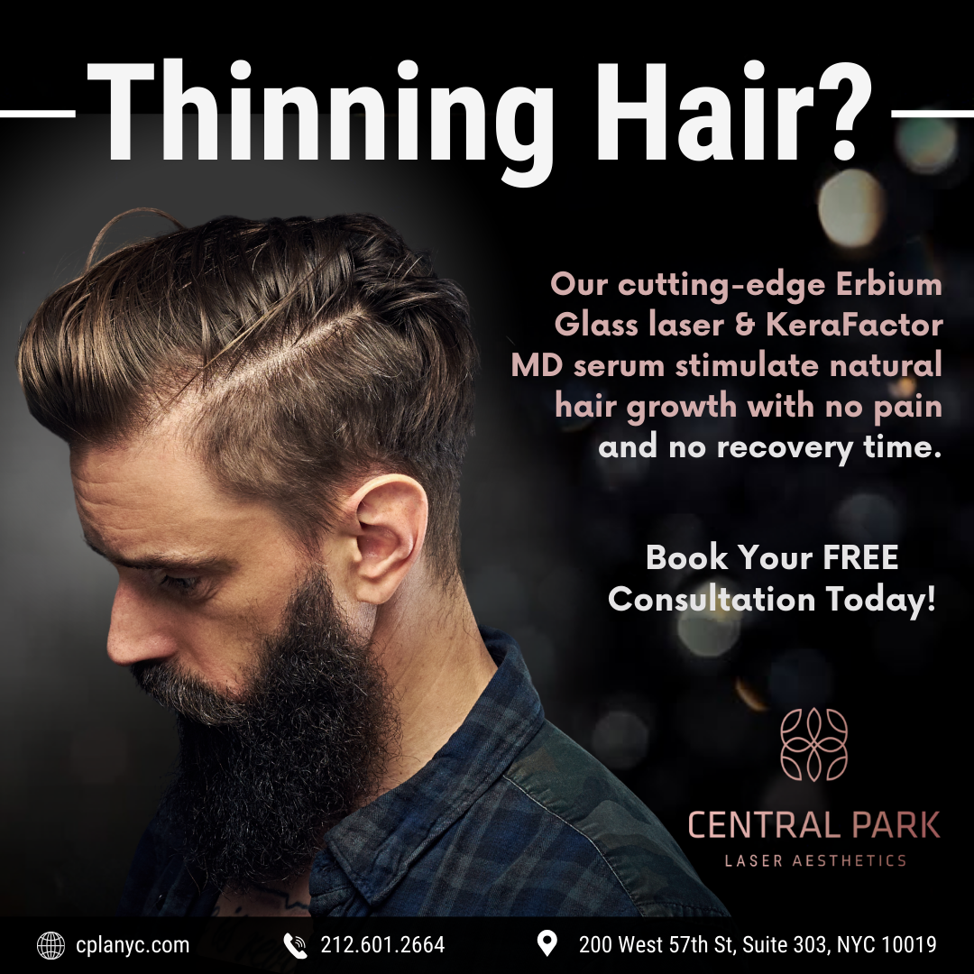 Central Park Laser Aesthetics Facebook ad: Thicker Natural Hair