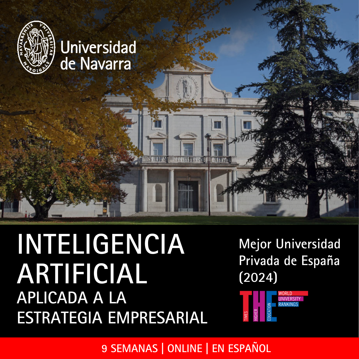 Professional Programs Universidad de Navarra Facebook ad: Inteligencia Artificial aplicada a la estrategia…