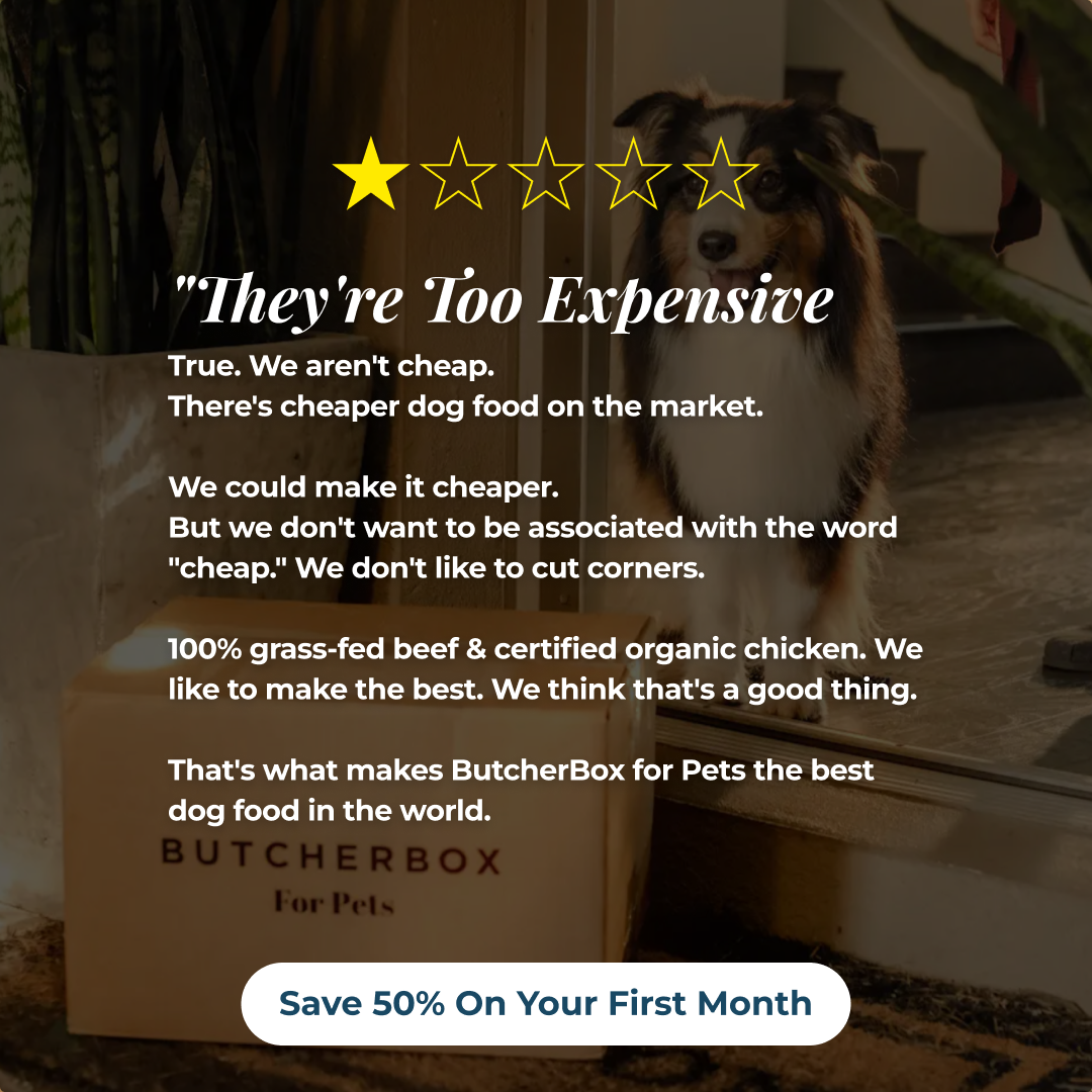 ButcherBox For Pets Facebook ad: Better Ingredients Dogs Love